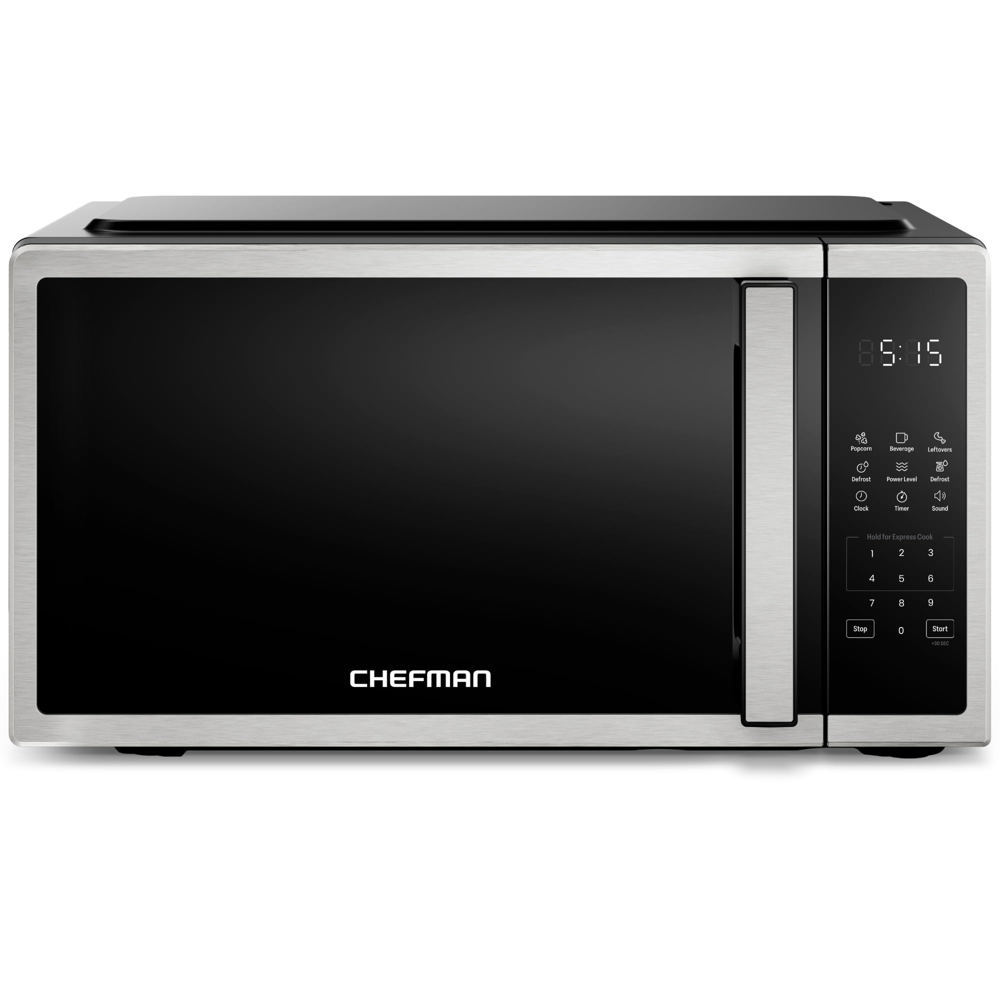 Chefman Compact Countertop Microwave Oven 0.7 Cu. Ft., 700W with 10 Power Levels, 3 Cooking Presets with One-Touch Express Cook,