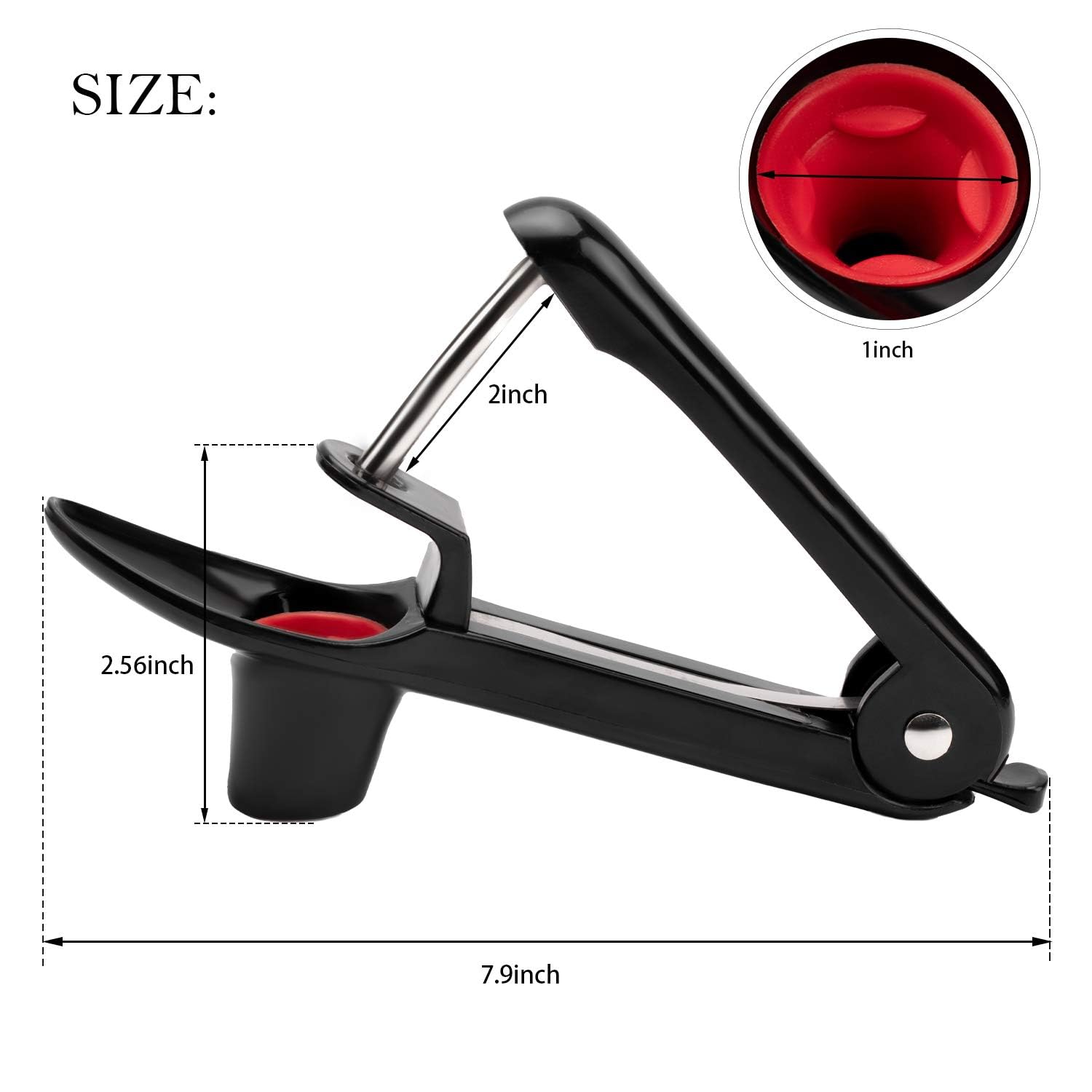 Cherry Pitter - Ordekcity Stainless Steel Cherries Corer Pitter Tool With Hand-Held Push Design, Save Time & Space For Making Ch