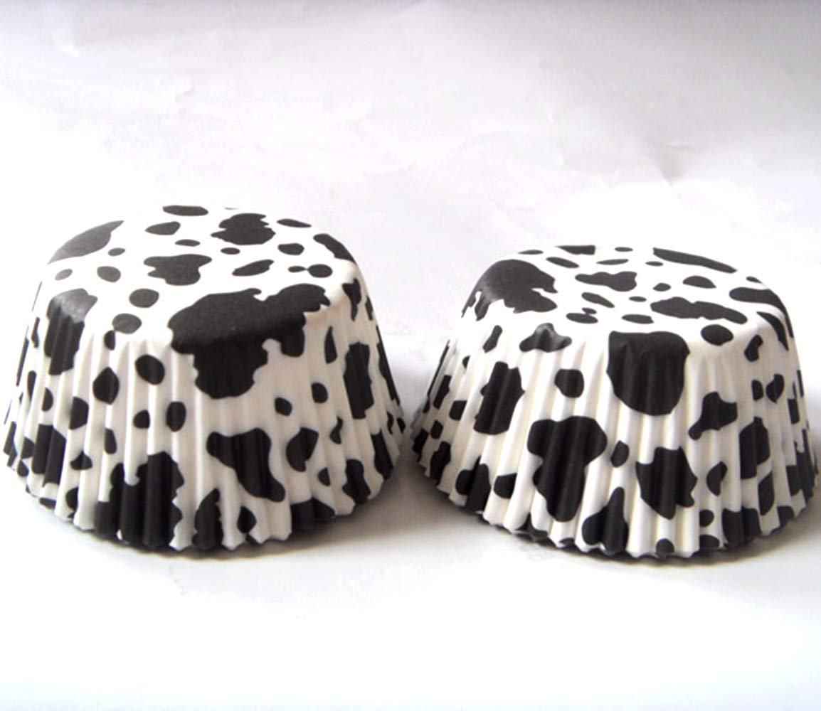 Cow Animal Paper Muffin Cupcake Liners Case Birthday Baking Cups Holders 100 Pcs,Standard Size 2X1.25Inch