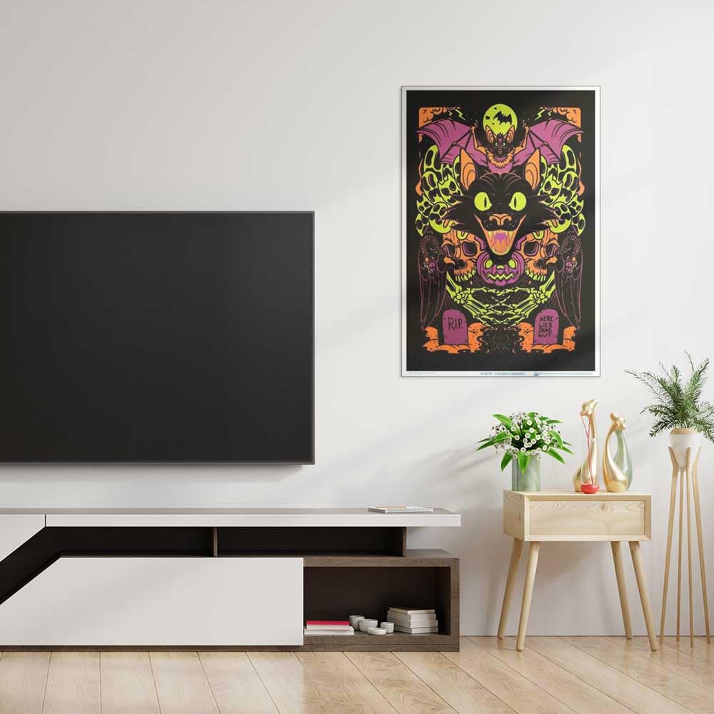 Every Day Is Halloween Blacklight Poster - Authentic Blacklight-Reactive Flocked Material - 23'' X 35''
