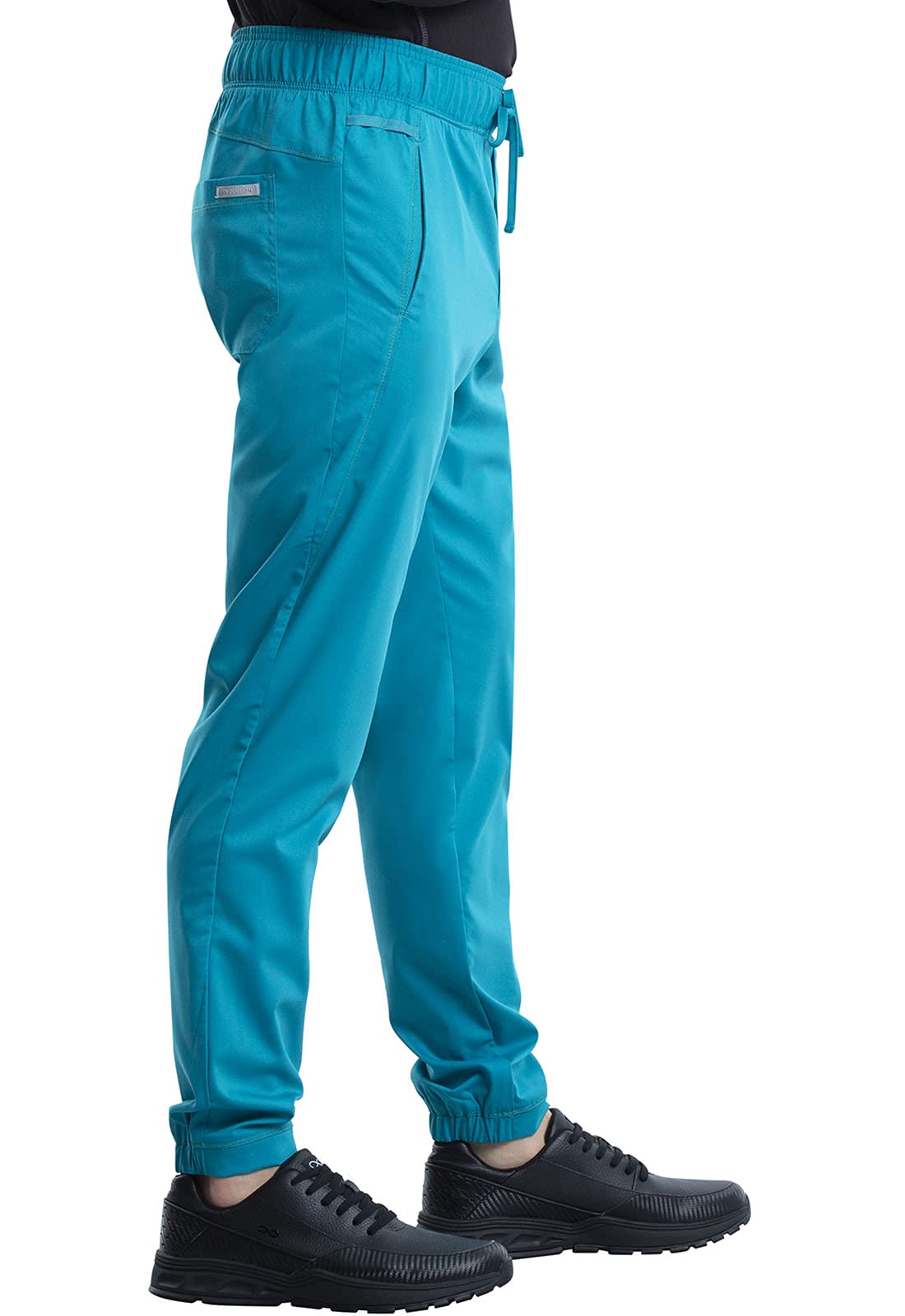Cherokee Men Scrubs Pant Workwear Revolution Natural Rise Jogger Ww012, S, Teal Blue