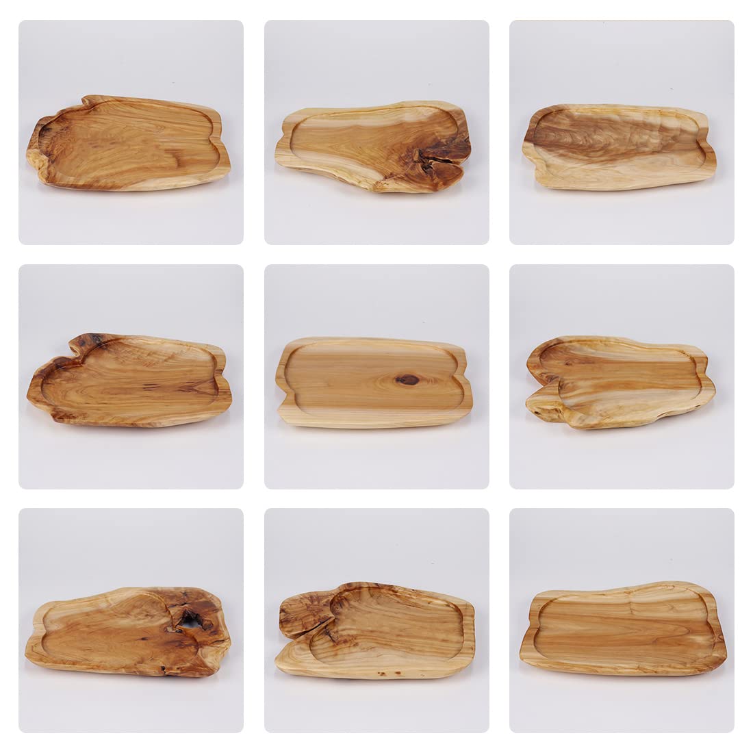 Deziwood Wooden Tray For Decor, Small Wood Serving Tray, Rustic Wood Decorative Tray, Farmhouse Candle Holder Decorative Tray Fo