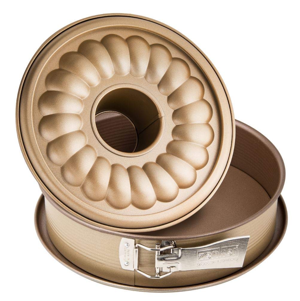 Zenker Springform ''Mojave Gold'' With Flat And Tubular Base, Gold/Mahagony, 10.24''