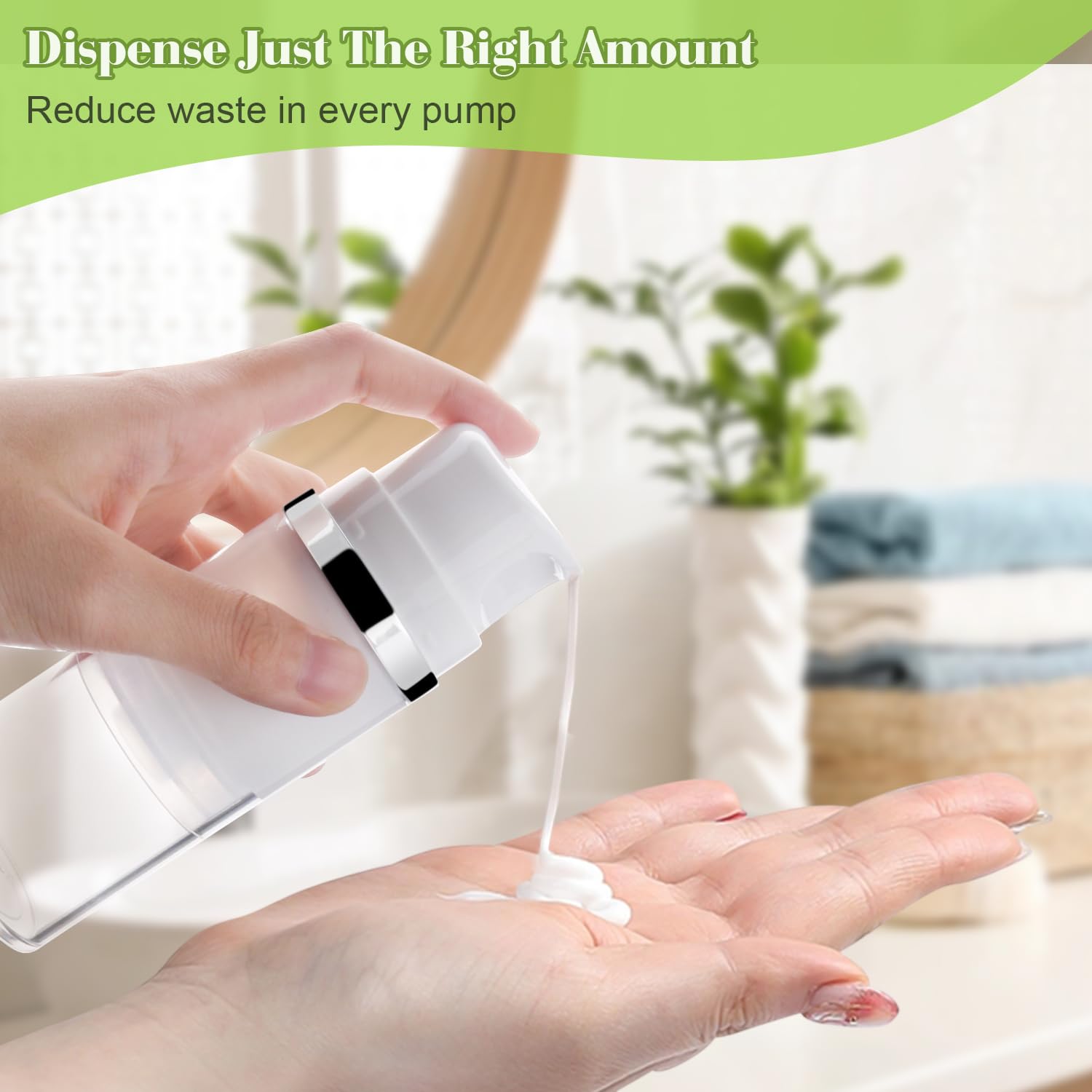 4 Pcs 50Ml/1.7Oz Airless Pump Jar Refillable Vacuum Pump Dispenser Bottles Travel Cosmetic Containers For Lotion Essence Shampoo