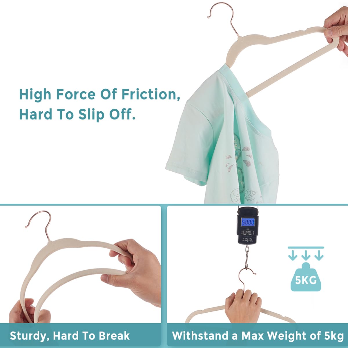 Tonswachic Kids Velvet Hangers 30 Pack - 14'' Inch Premium Non Slip Kids Felt Hangers For Clothes - Ultra Thin Baby Felt Hangers