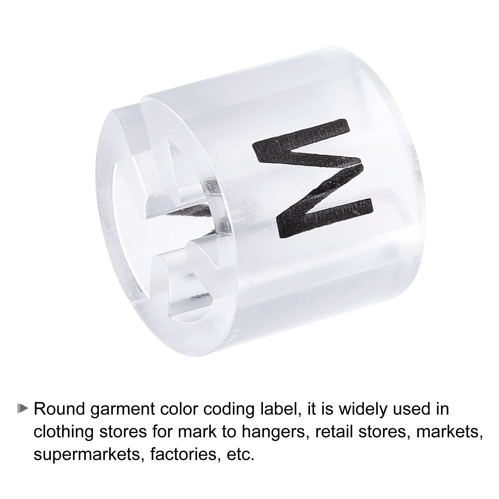 Meccanixity Clothes Hanger Marker M Fit 3.5Mm Rod For Garment Color Coding Clear Count 100