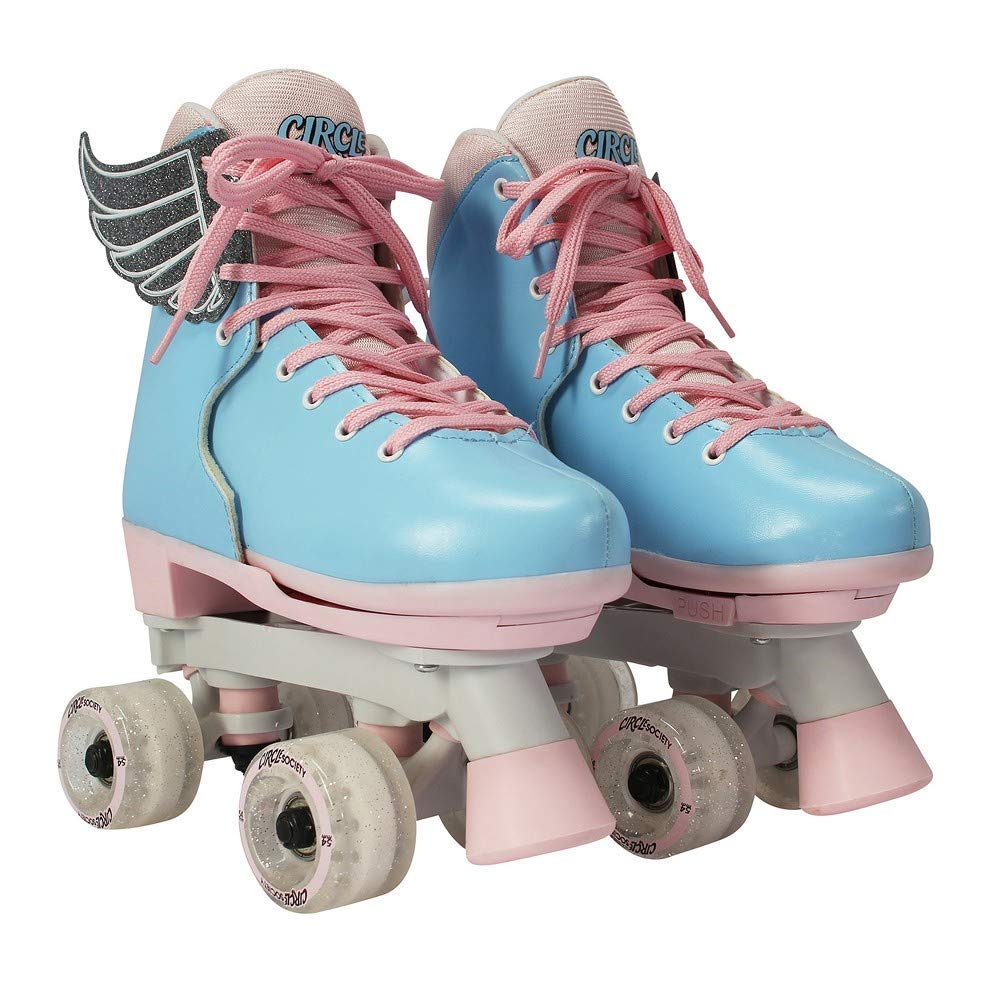 Circle Society Classic Adjustable Childrens Roller Skates, 3-7 Us Girls, Classic Cotton Candy