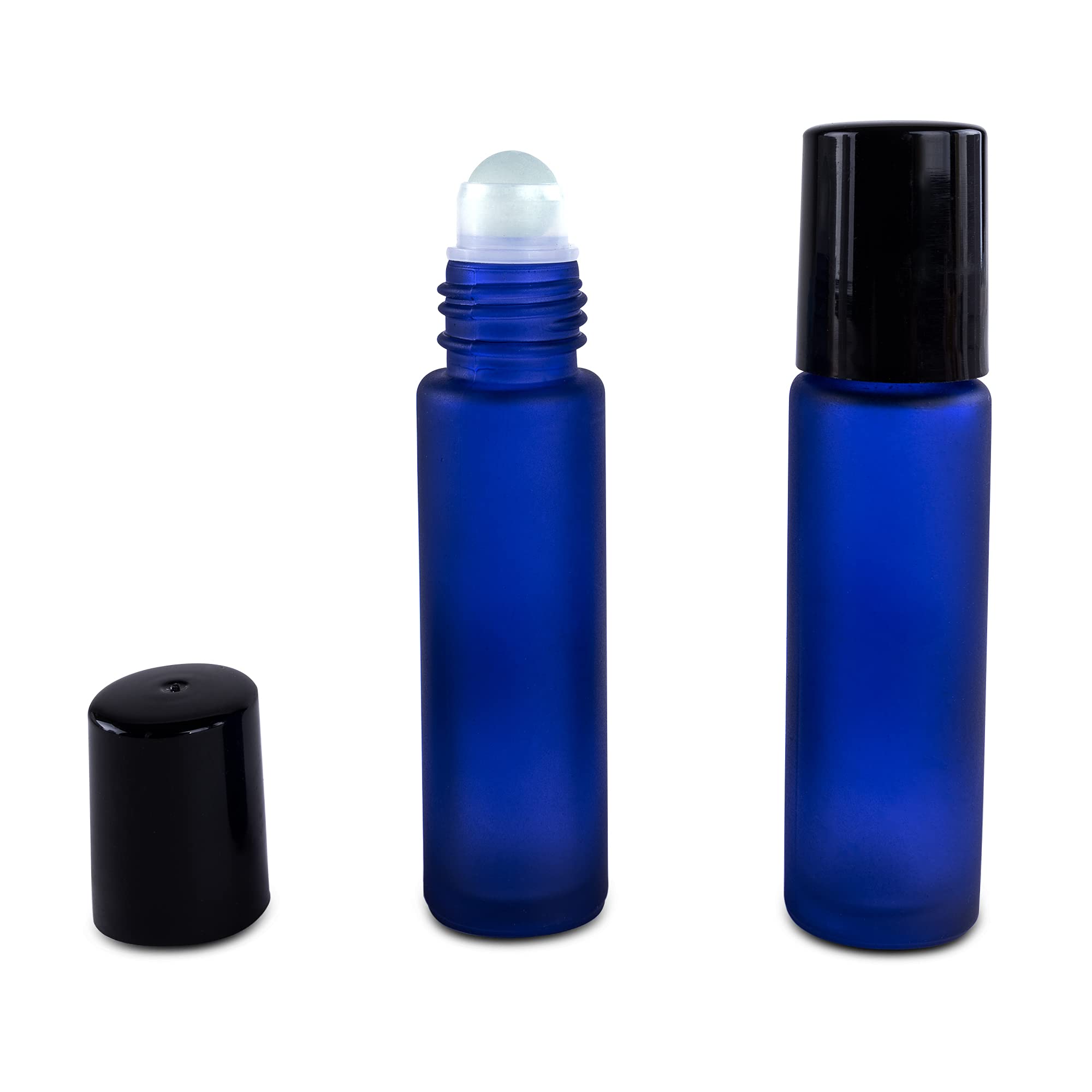 Super Z Outlet Cobalt Blue Glass Roll On 10Ml (1/3Oz) Bottles Glass Container Tubes Roll-On Bottles With Ball Tips For Homemade