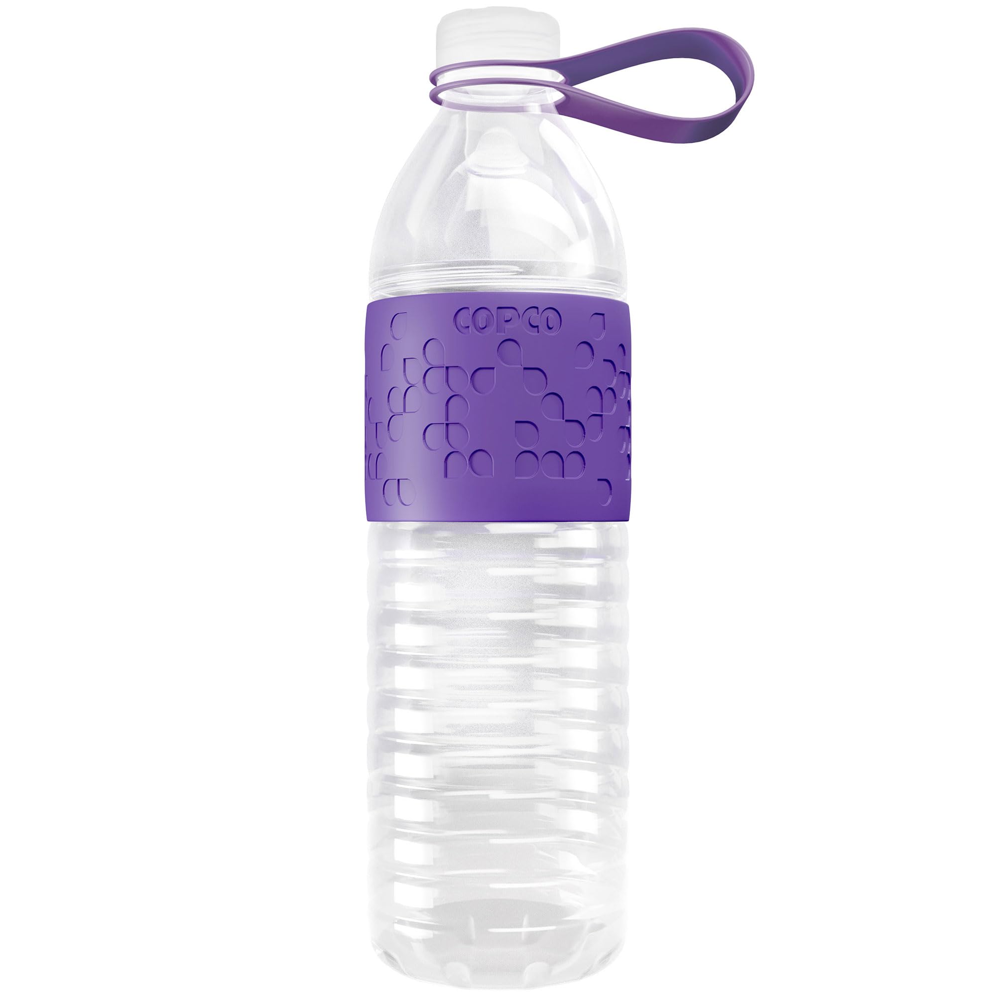 Copco Hydra Reusable Tritan Water Bottle With Spill Resistant Lid And Non-Slip Sleeve, 20-Ounce, Purple