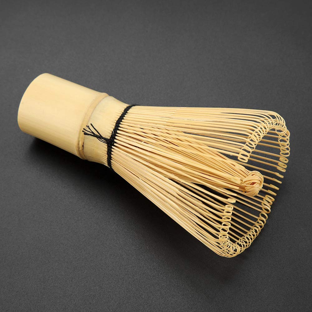 Matcha Green Tea Whisk Bamboo Tea Whisk Chasen Preparing Matcha Powder Brush Tool Tea Traditional Scoop(80 Prongs)