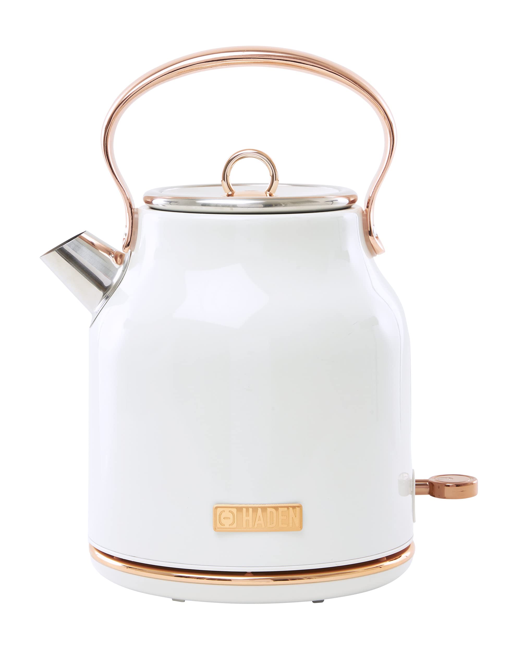 Haden 75089 Heritage 17 Liter Stainless Steel Body Countertop Retro Electric Kettle With Auto Shutoff & Dry Boil Protection (Ivo