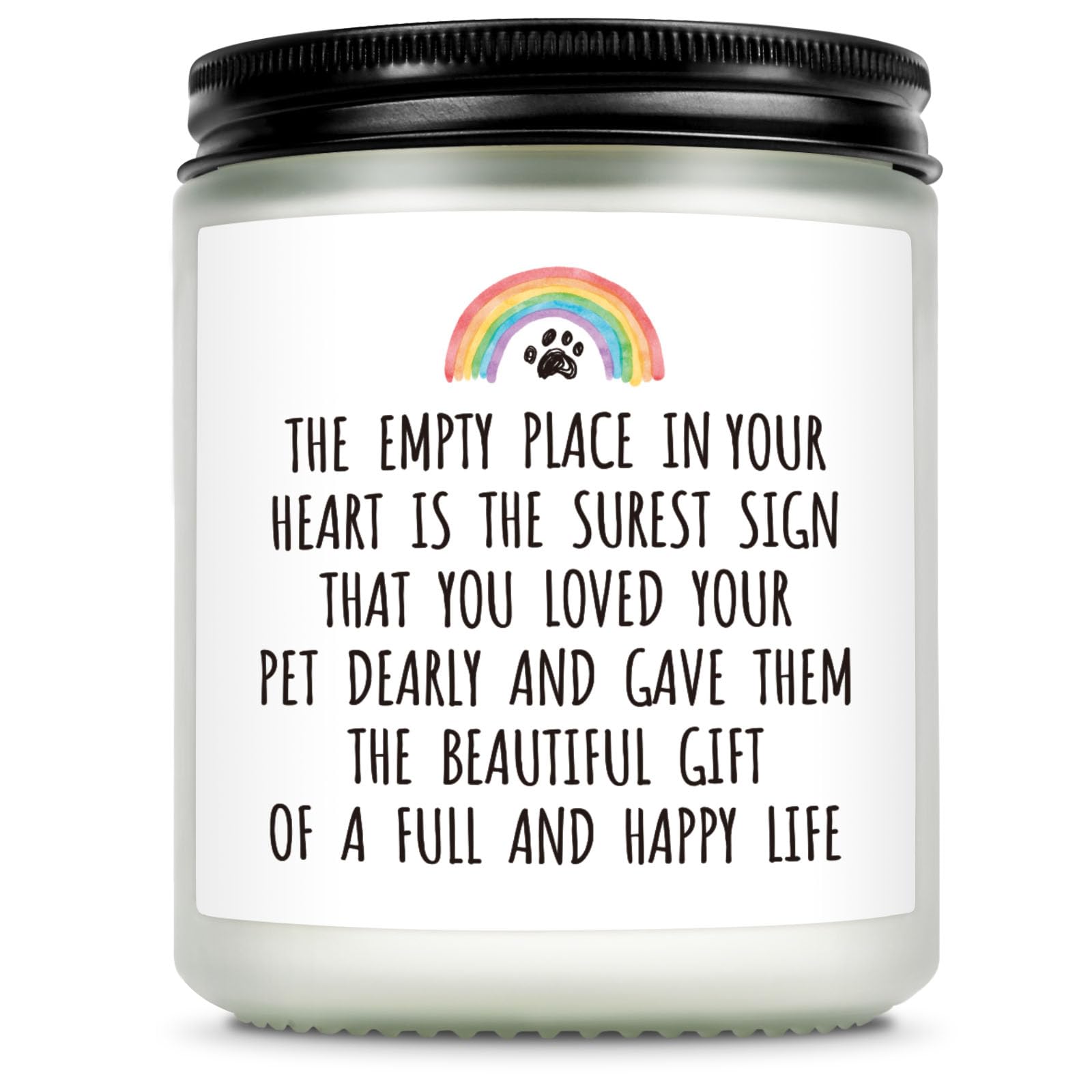 AceThrills Pet Memorial Gifts for Dogs, Dog Memorial Gifts for Loss of Dog Sympathy Gift - 7 Oz Lavender Scented Candles (Empty 