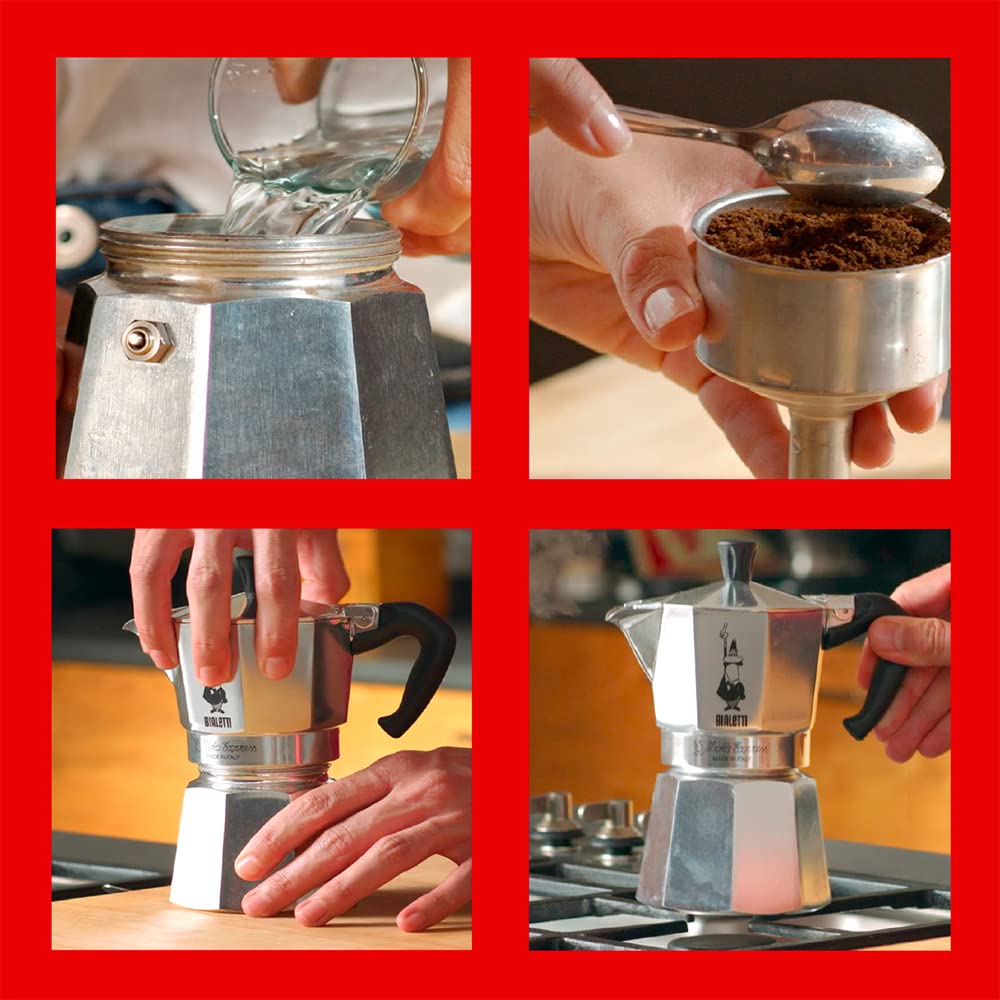 Bialetti Moka Express Export Espresso Maker 90 ml  Silver