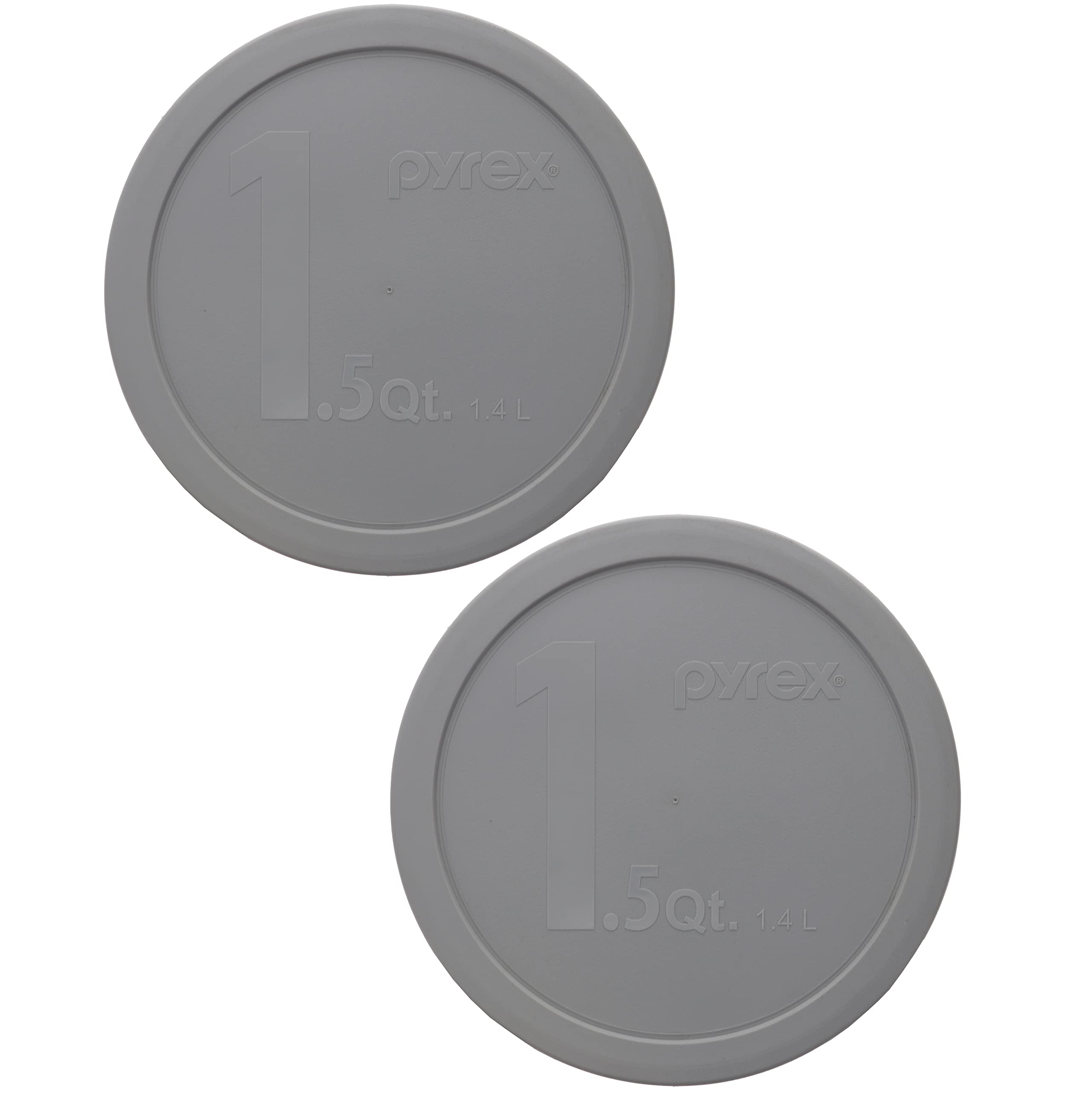 Pyrex 323-Pc 1.5Qt/1.4L Jet Gray Mixing Bowl Replacement Food Storage Lids - 2 Pack