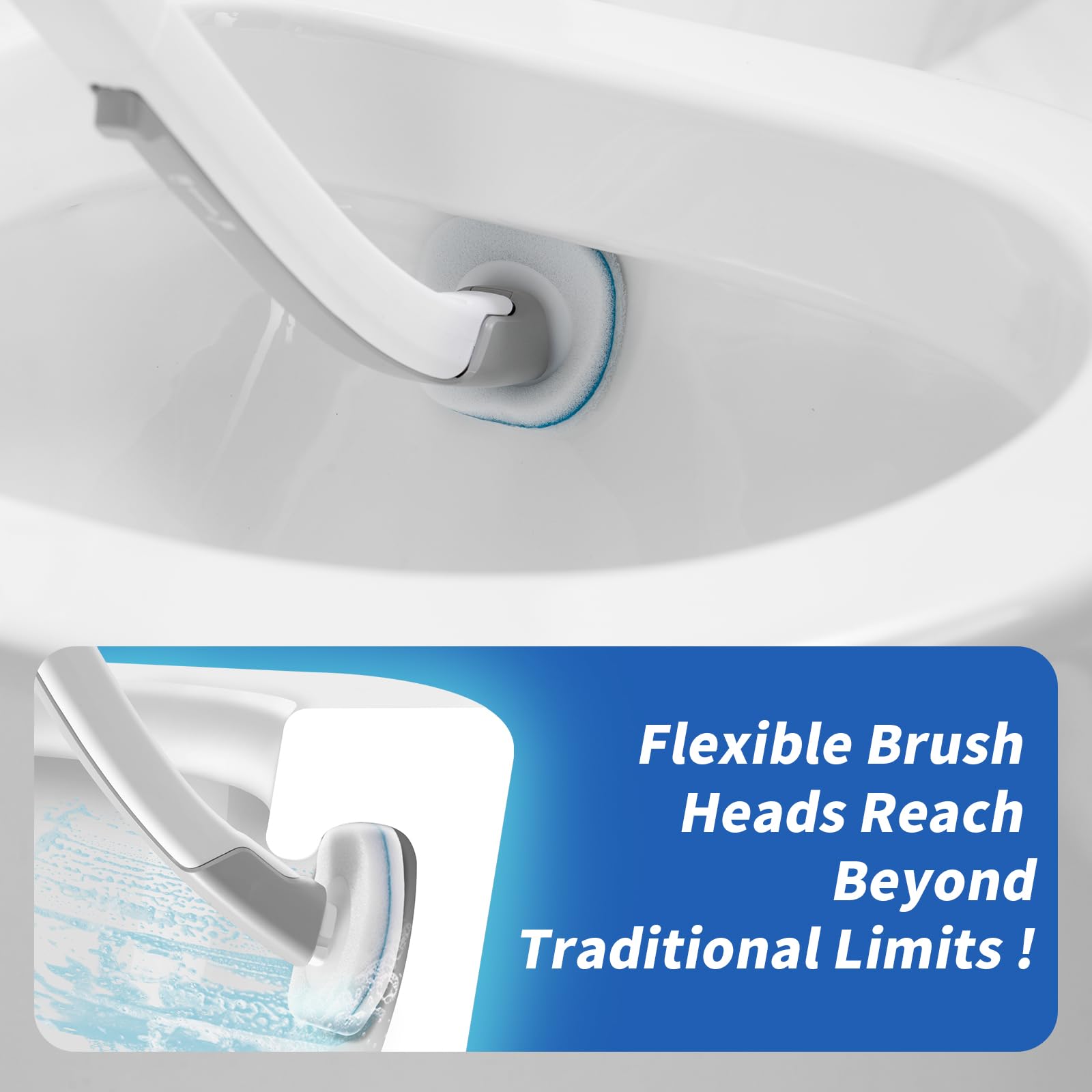 Oshang 28 Count Toilet Brush Refills, Toilet Refill Pads, Disposable Toilet Brush Heads For Toilet And Bathroom Cleaning