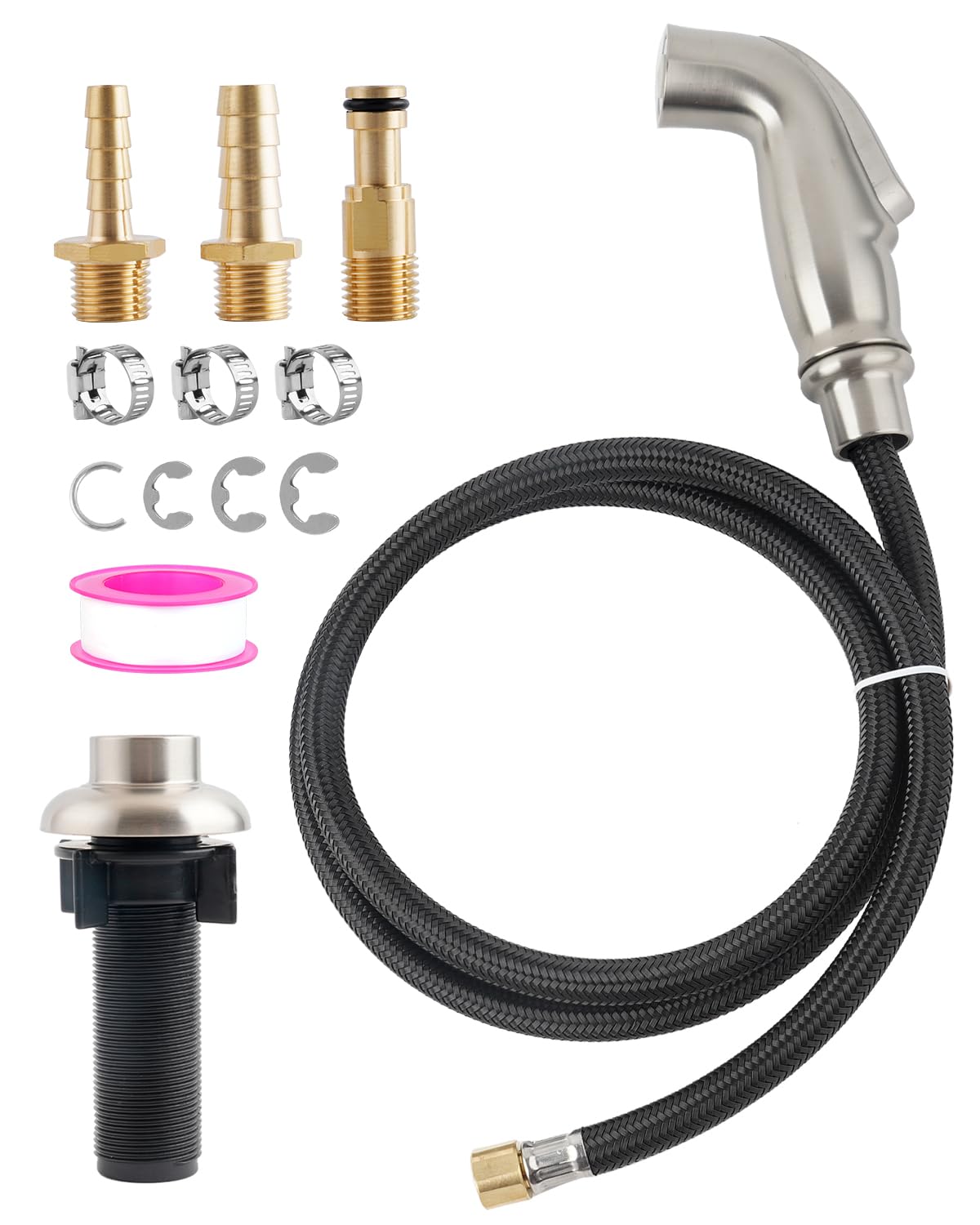 Universal Kitchen Sink Side Sprayer Compatible With Moen Faucet Sprayer Replacement, Kitchen Sink Faucet Sprayer Attachment With