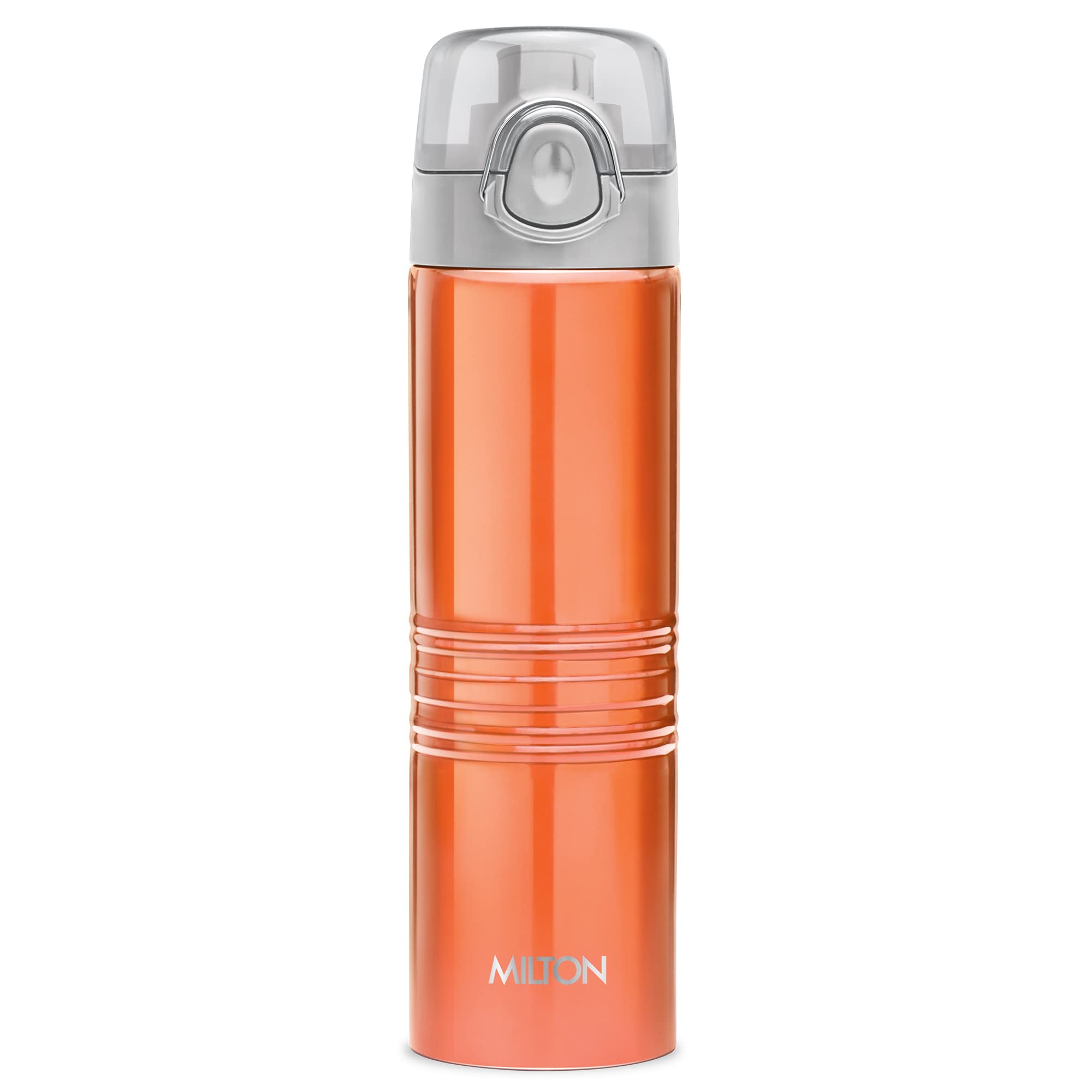 Milton Vogue 750 Stainless Steel Water Bottle, 750 Ml, Orange | Single Walled | Leak Proof | Easy Grip | Easy To Carry | Gym Bot