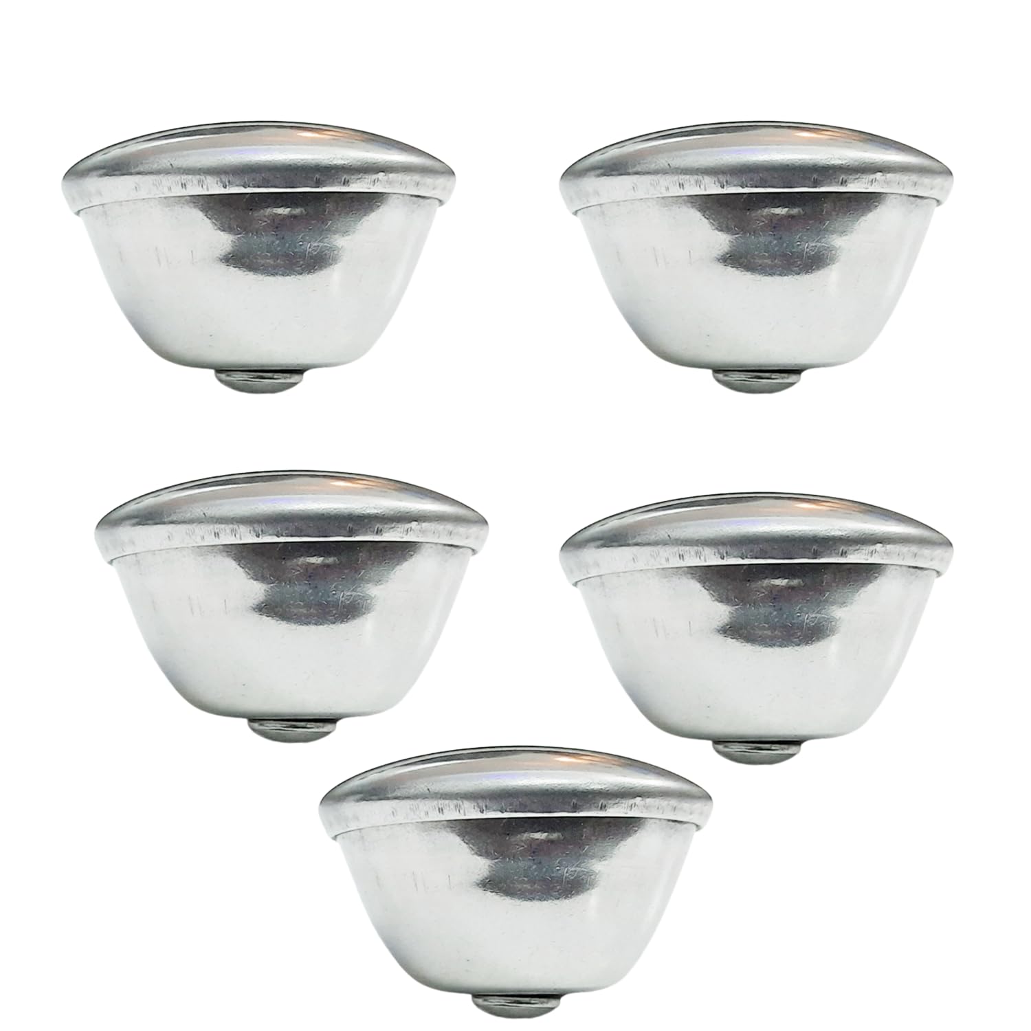 Heavy Duty Stainless Steel Lid Knobs With Stainless Steel Screws Pot, Urli, Saucepan, Dish, Doom, Kadai Lid, Moodi - 5 Nos. Sk2