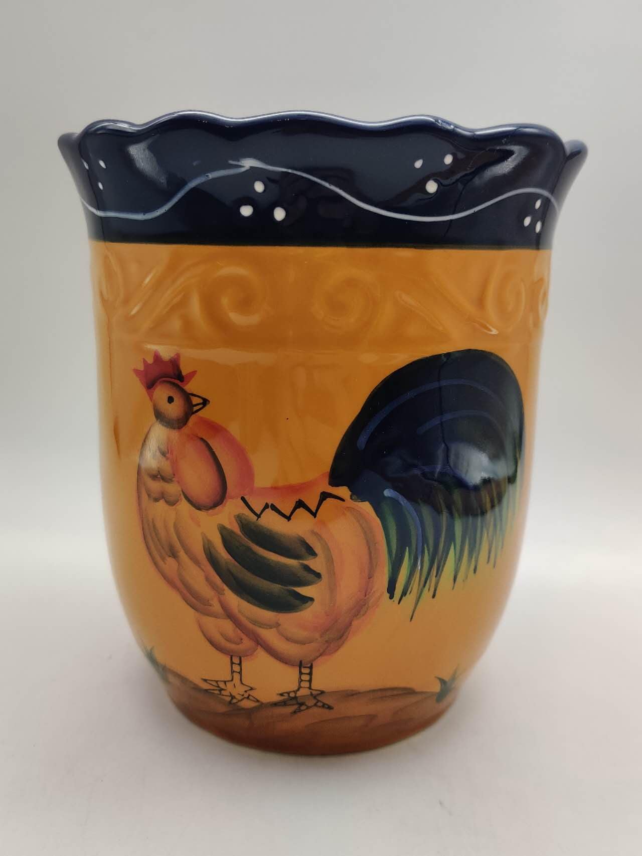 Ack Utensil Holder, Utensil Crock, Modern Kitchen Decor, Kitchen Storage (Rooster)
