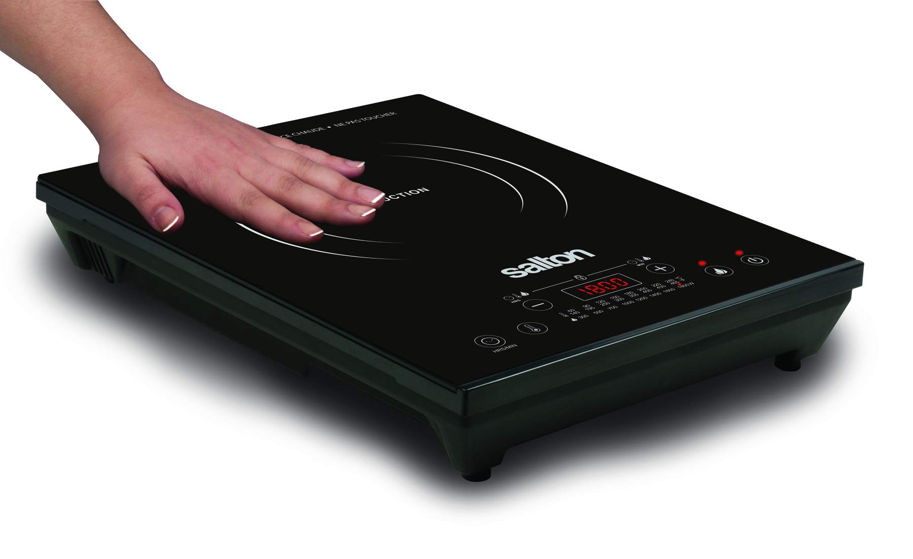 Salton Id1350, Induction Portable Electric Cooktop, 2.5''X11.3''X14.8'', Black