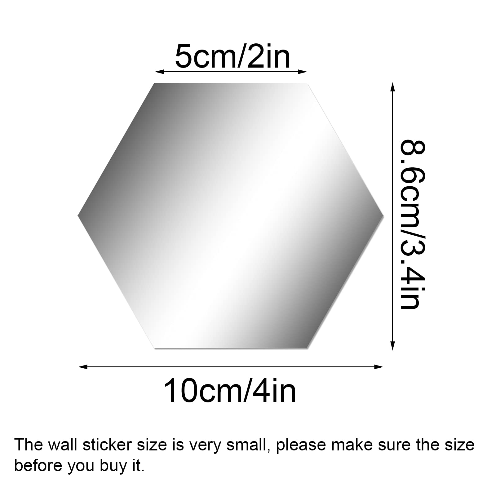 Shappy 32 Pcs Hexagon Mirror Wall Stickers Removable Silver Acrylic Mirror Stickers Honeycomb Decals For Diy Home Art Bedroom Li