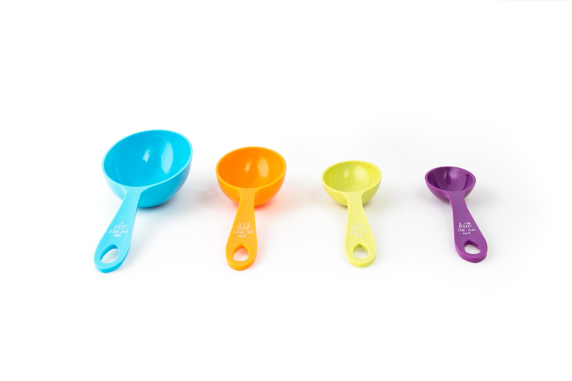 Fox Run Measuring Cup Set, 1/8 Cup To 1 Cup, Set Of 4, Multicolored