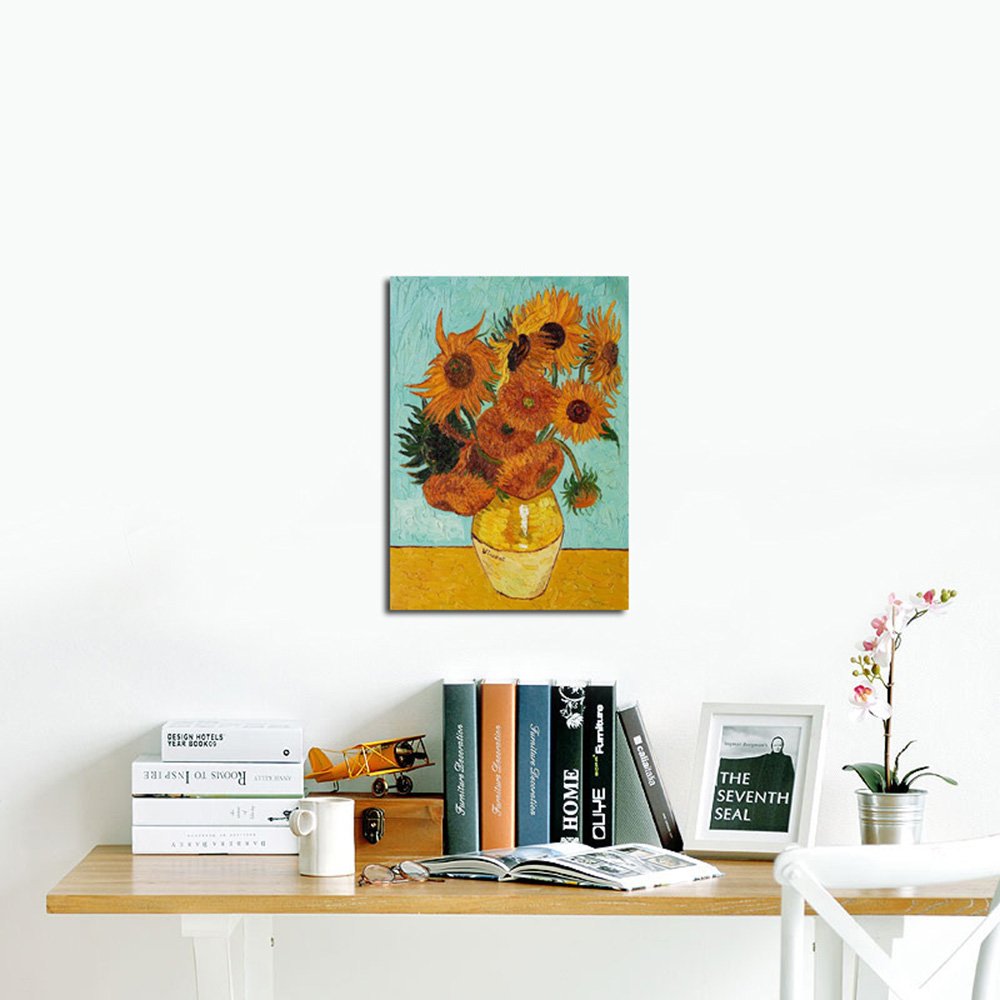 Wieco Art Sunflower By Vincent Van Gogh Oil Paintings Reproduction Modern Floral Giclee Canvas Prints Artwork Flowers Pictures O