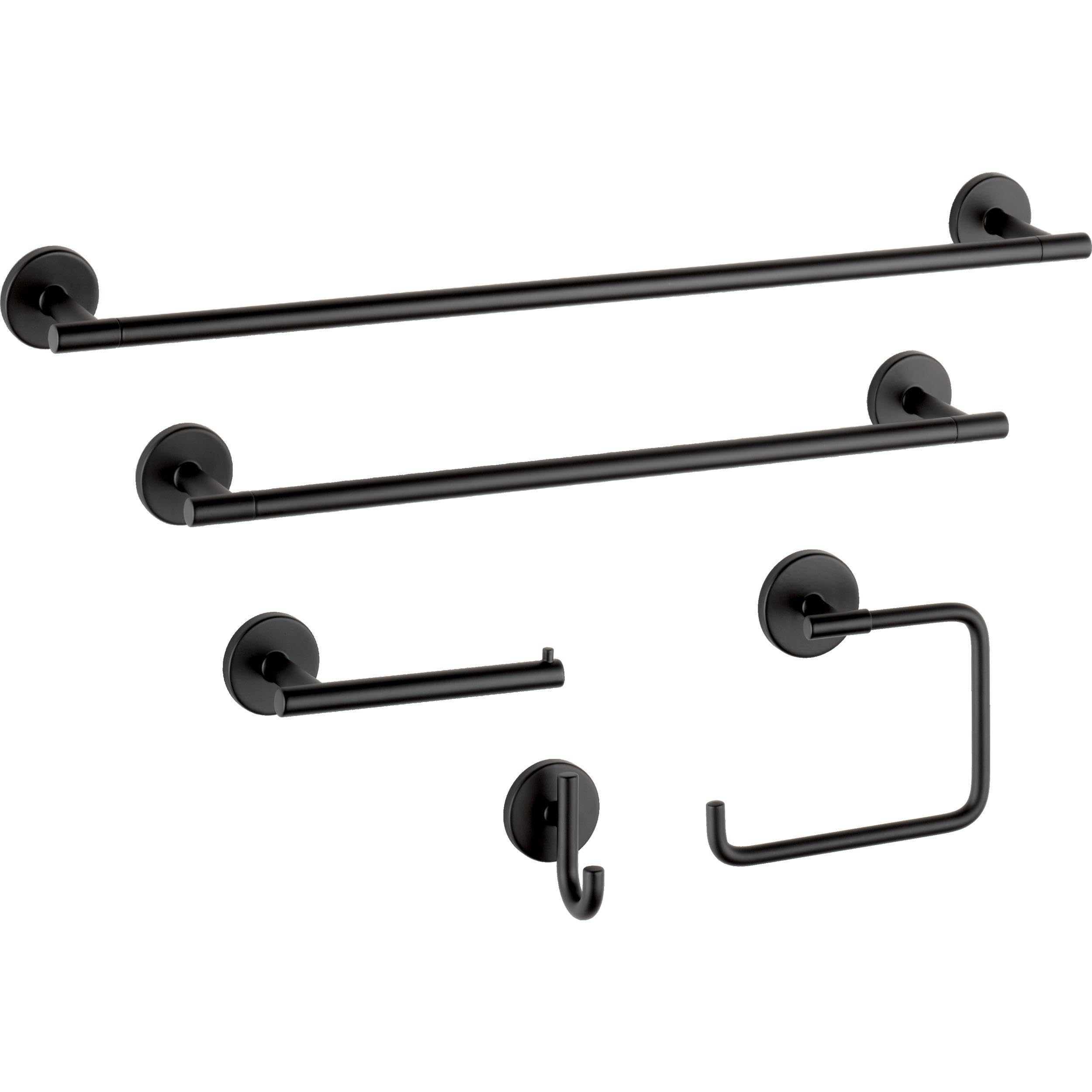 Delta 75918-Bl Trinsic 18 In. Towel Bar In Matte Black