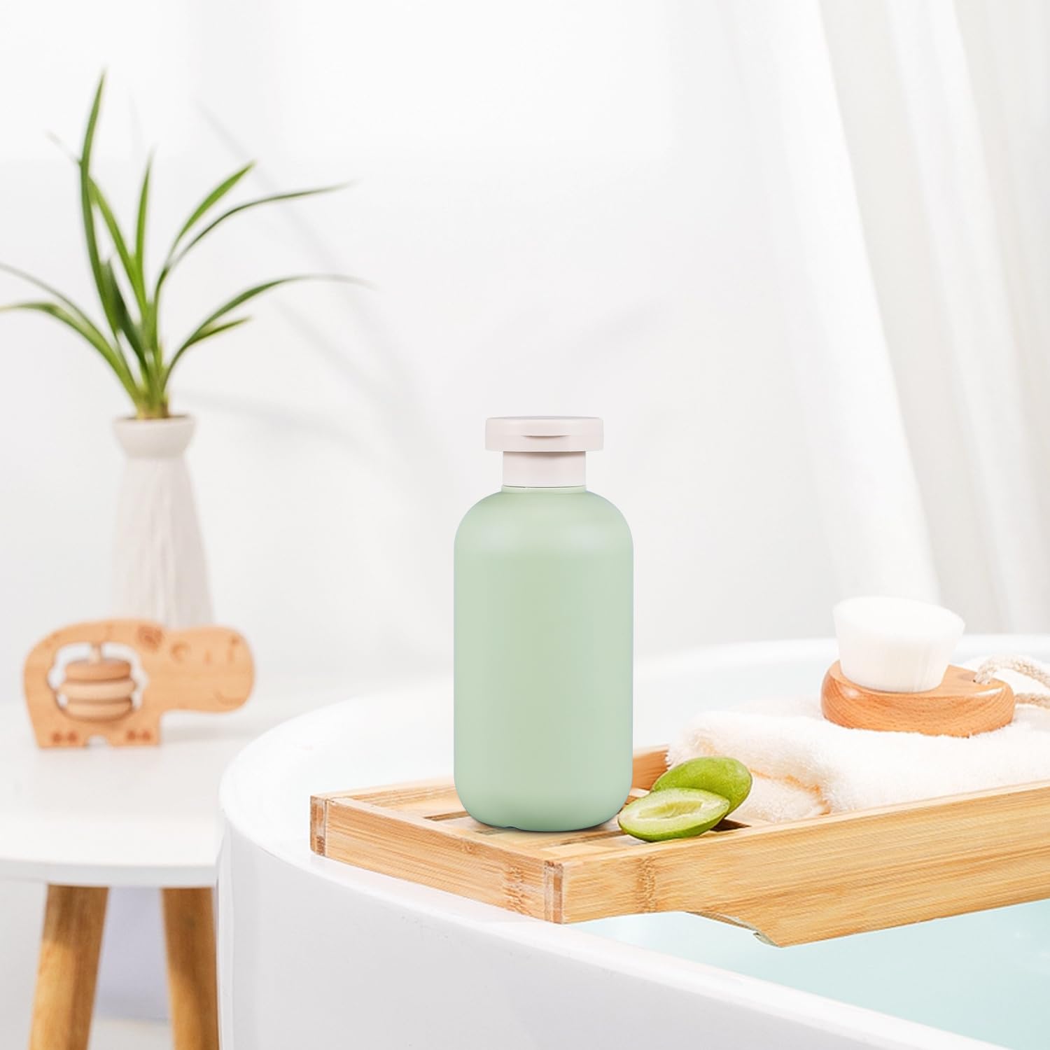 Umetass 10 Oz Plastic Travel Shampoo Bottles, Refillable Flip Cap Squeeze Bottles For Toiletries, Large Leakage-Proof Travel Sha