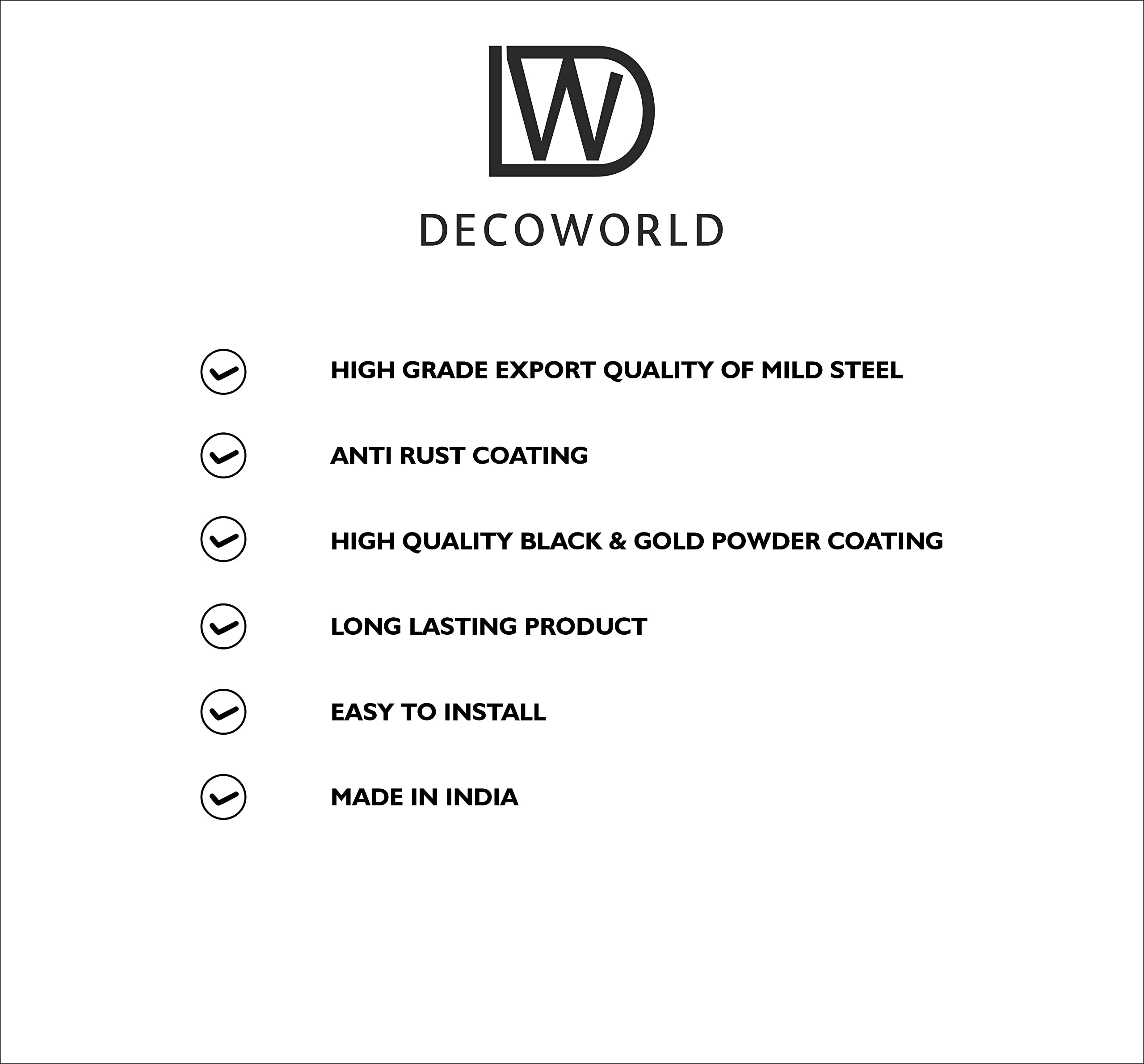 DECOWORLD || Metal Microwave Stand || Microwave & OTG Stand for Kitchen Counter|| Double Platform for Extra Storage with Hooks||