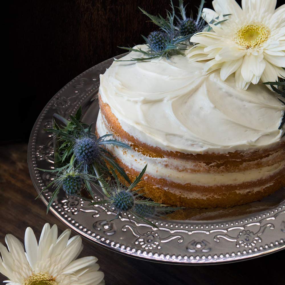 Brightalk 13-Inch Stainless Steel Charger Plates, 6Pcs Silver Dinner Plate Chargers Round Server Ware