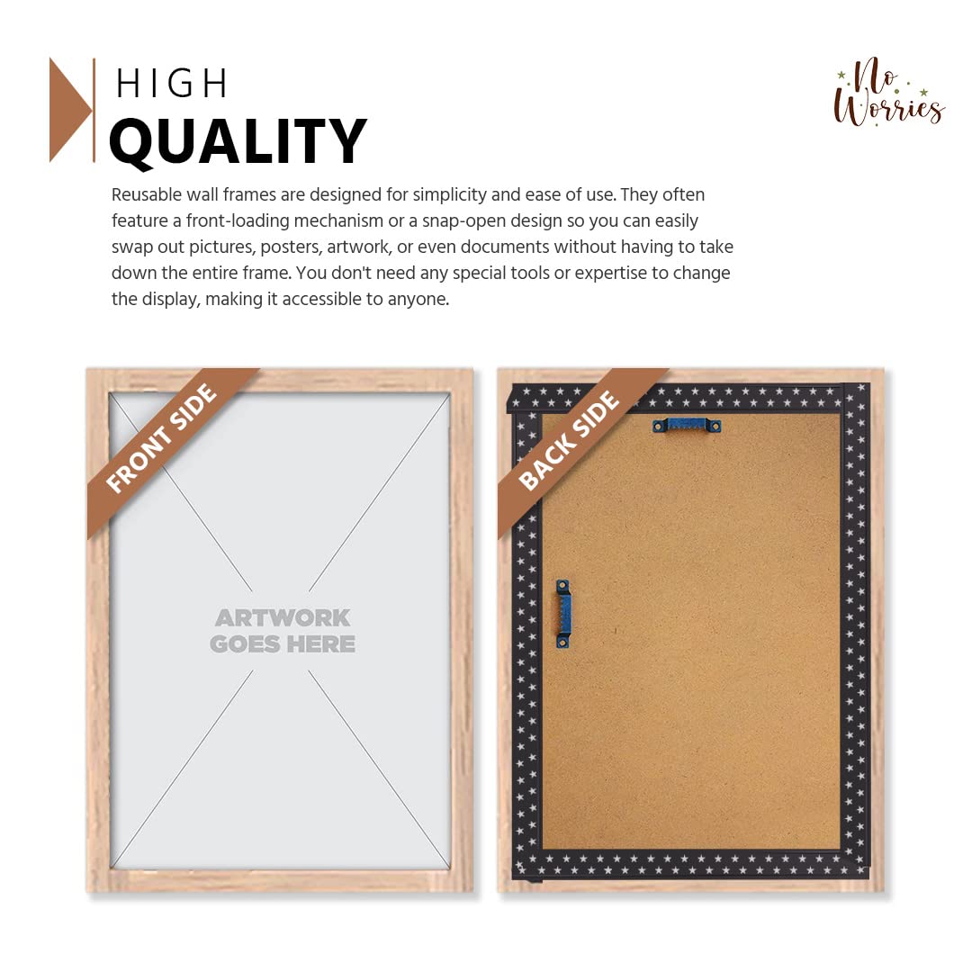 Noworries Modern Illustration Art Paintings For Wall Decoration- Framed Posters For Living Room - Quote Wall Paintings/Text Wall