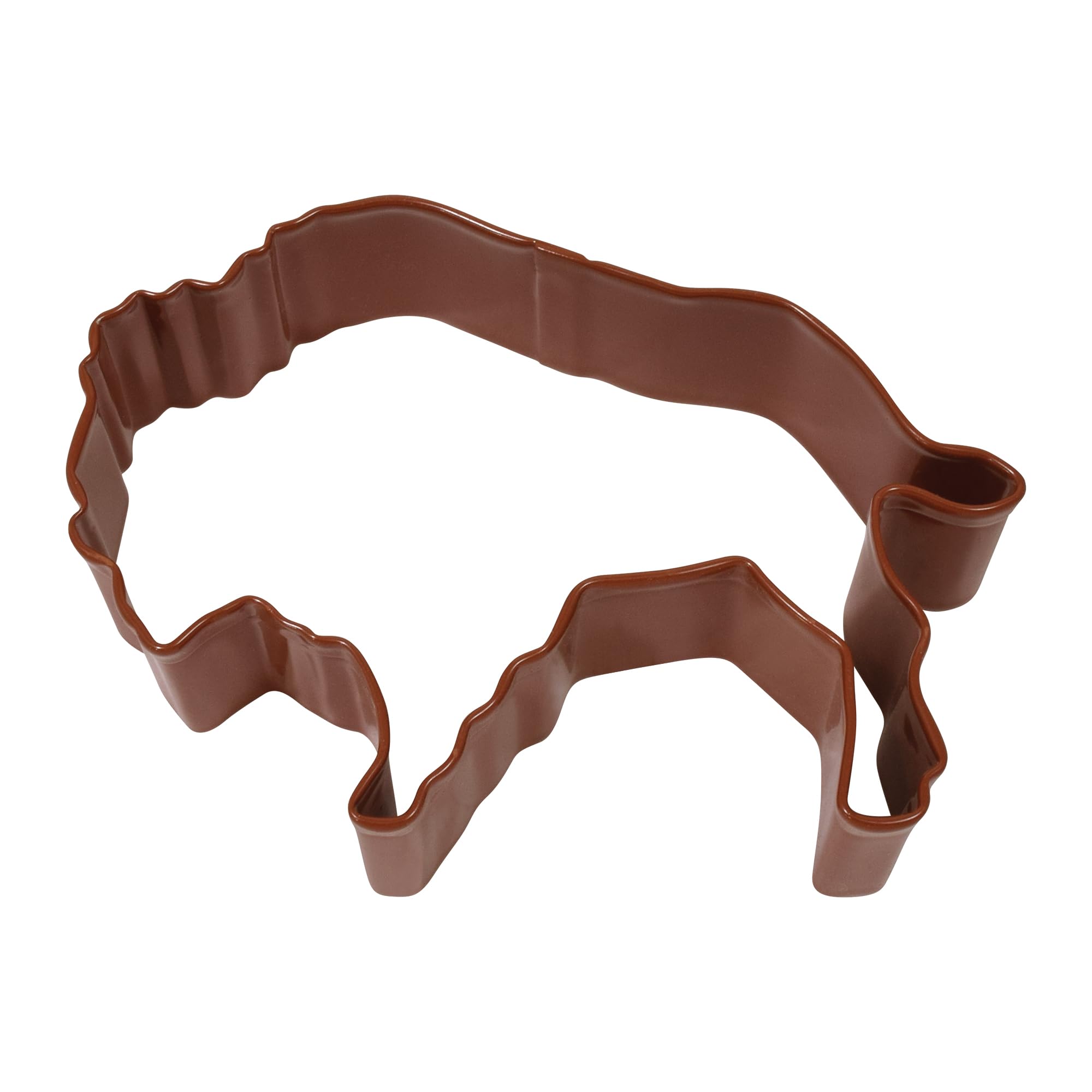 R&M Buffalo 4'' Cookie Cutter Brown With Brightly Colored, Durable, Baked-On Polyresin Finish
