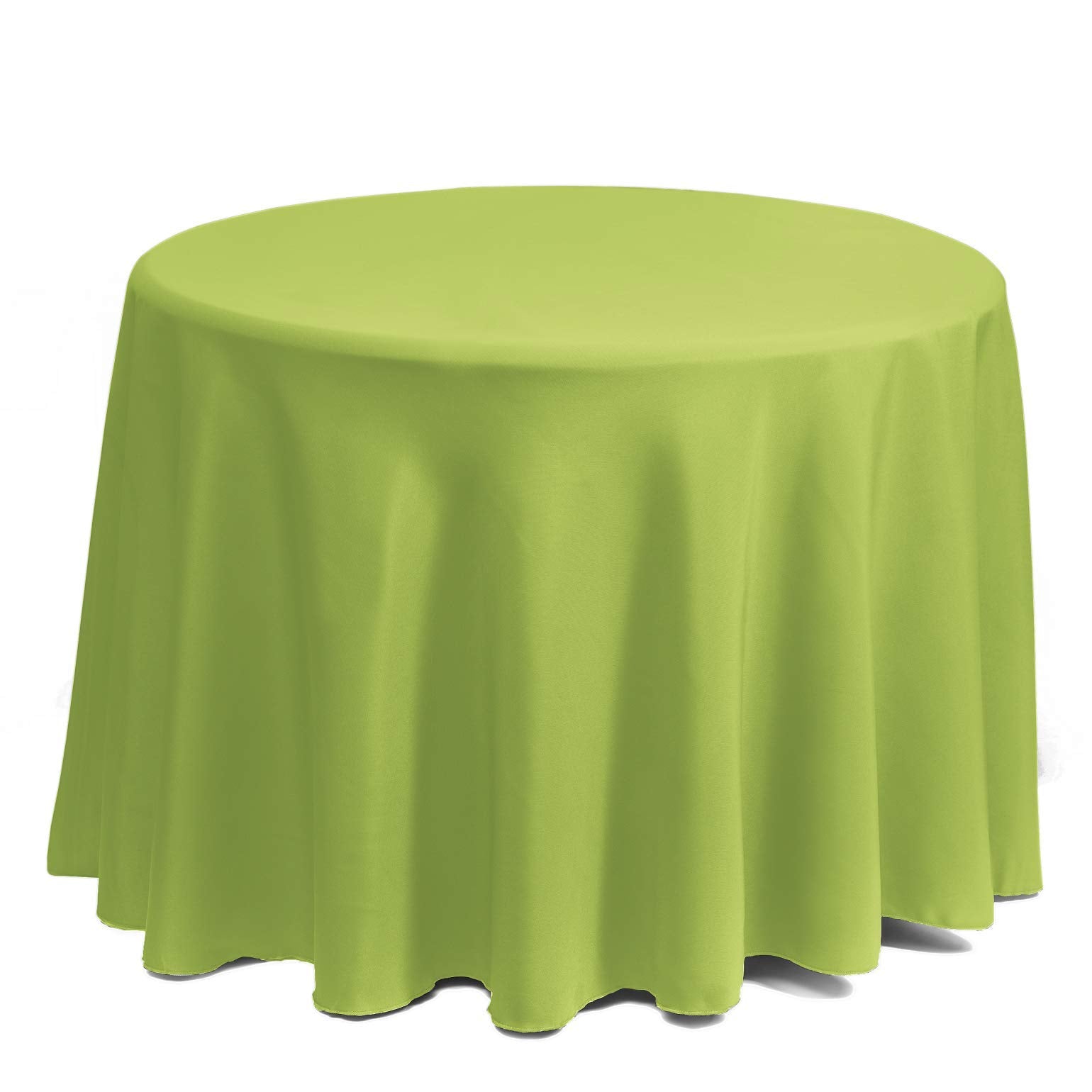 Gee Di Moda Round Tablecloth - 70 Inch Apple Green Round Table Cloth For 24 To 48 Inch Round Tables - Heavy Duty Washable Fabric