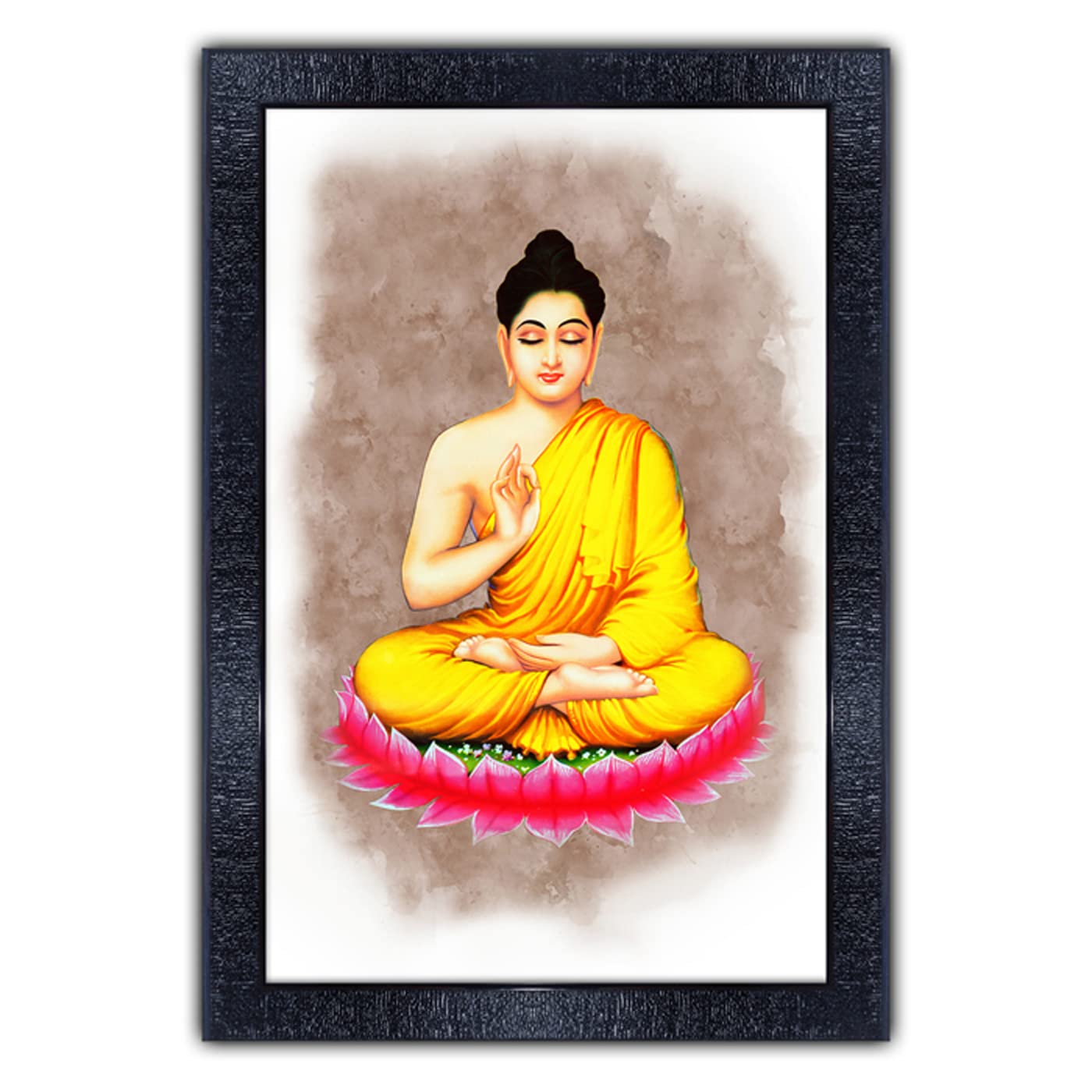 pnf Poster And Frames Buddha Framed Poster | For Living, Pooja Room | Home Decoration Item | Best Gifting Option p-161