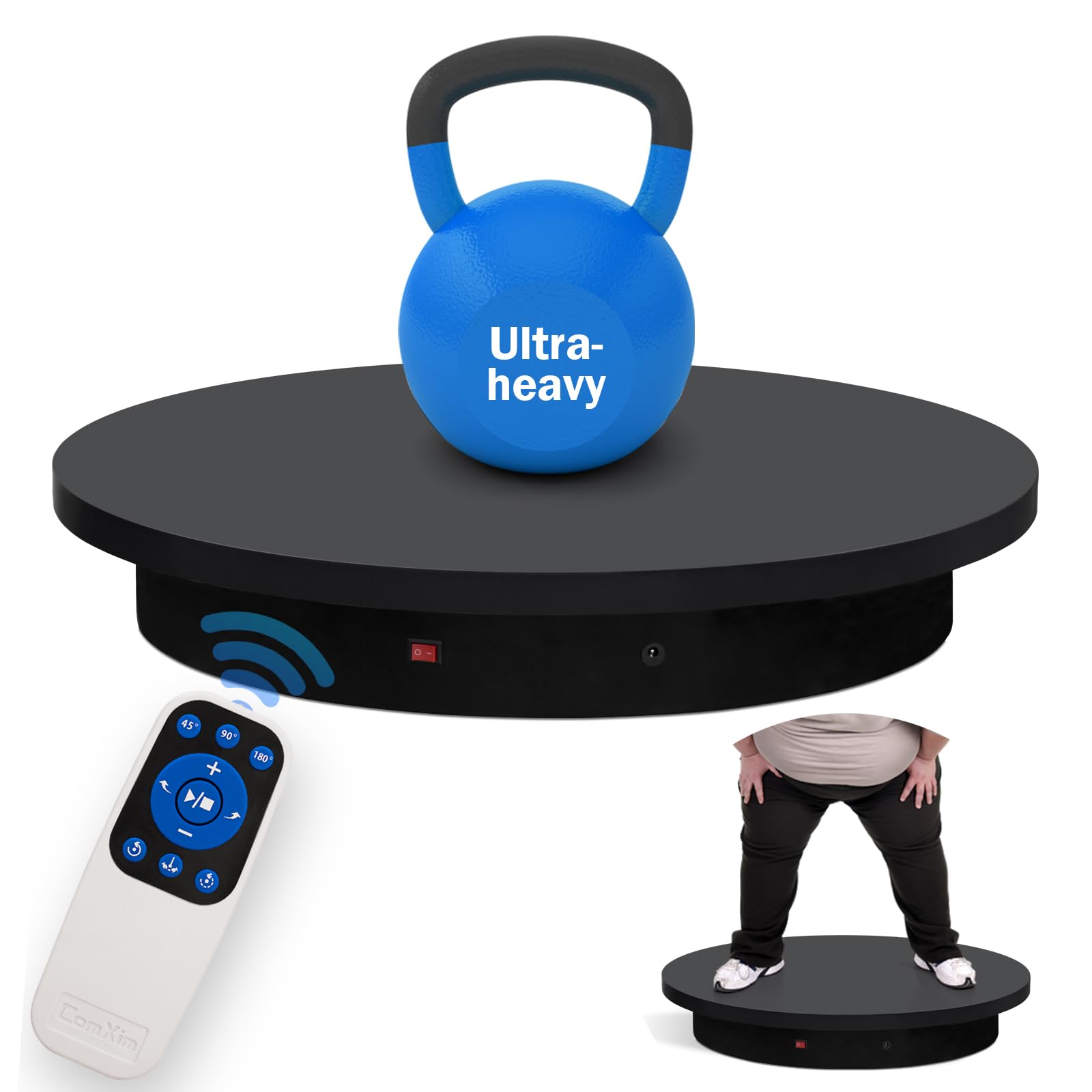 23.6In Remote Large Motorized electric turntable Rotating platform Photography Turntable Motorized lazy susan Base giratoria par