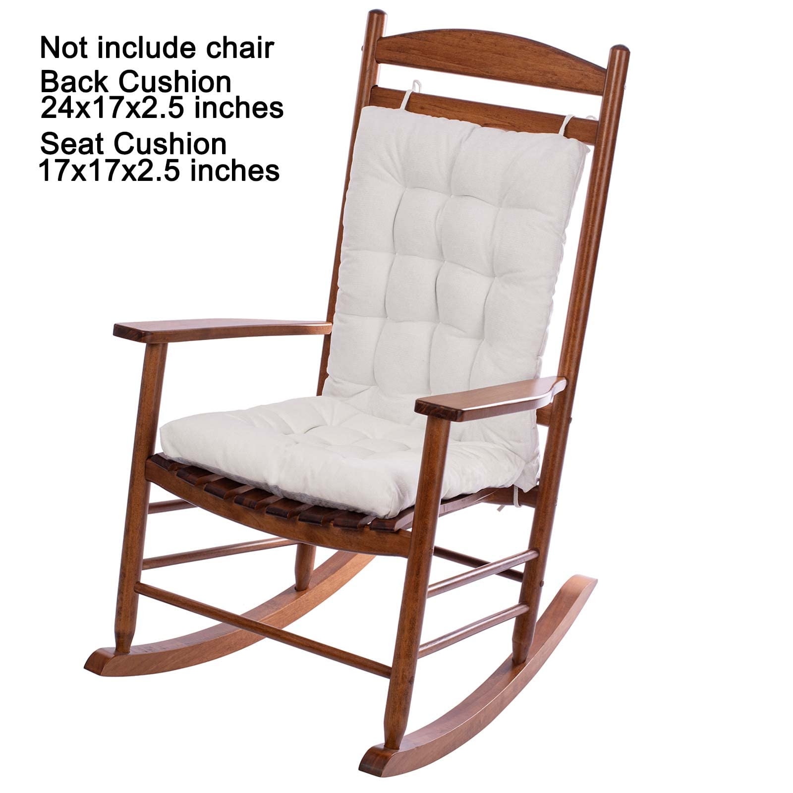Pomiu Rocking Chair Cushion Chair Cushions Chair Pad Chair Pads Sets Indoor Back Seat Cushion Office Chair Desk Chair Dining Cha