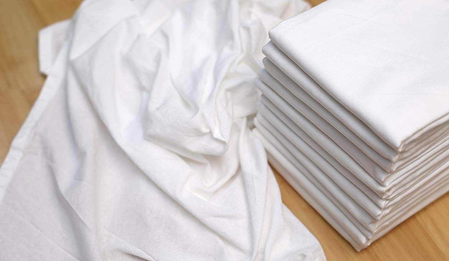 Amour Infini Organic Cotton Flour Sack Kitchen Towels Set Of 12 Super Absorbent 28 X 28 Soft Lint Free Flour Sack Tea Towels (Wh