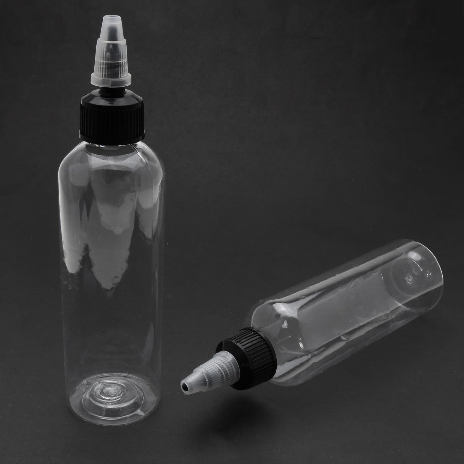 Luorng Squeeze Bottle 5Pcs Condiment Mustard Dispenser 120Ml/4 Oz Empty Plastic Twist Top Dispensing Bottles