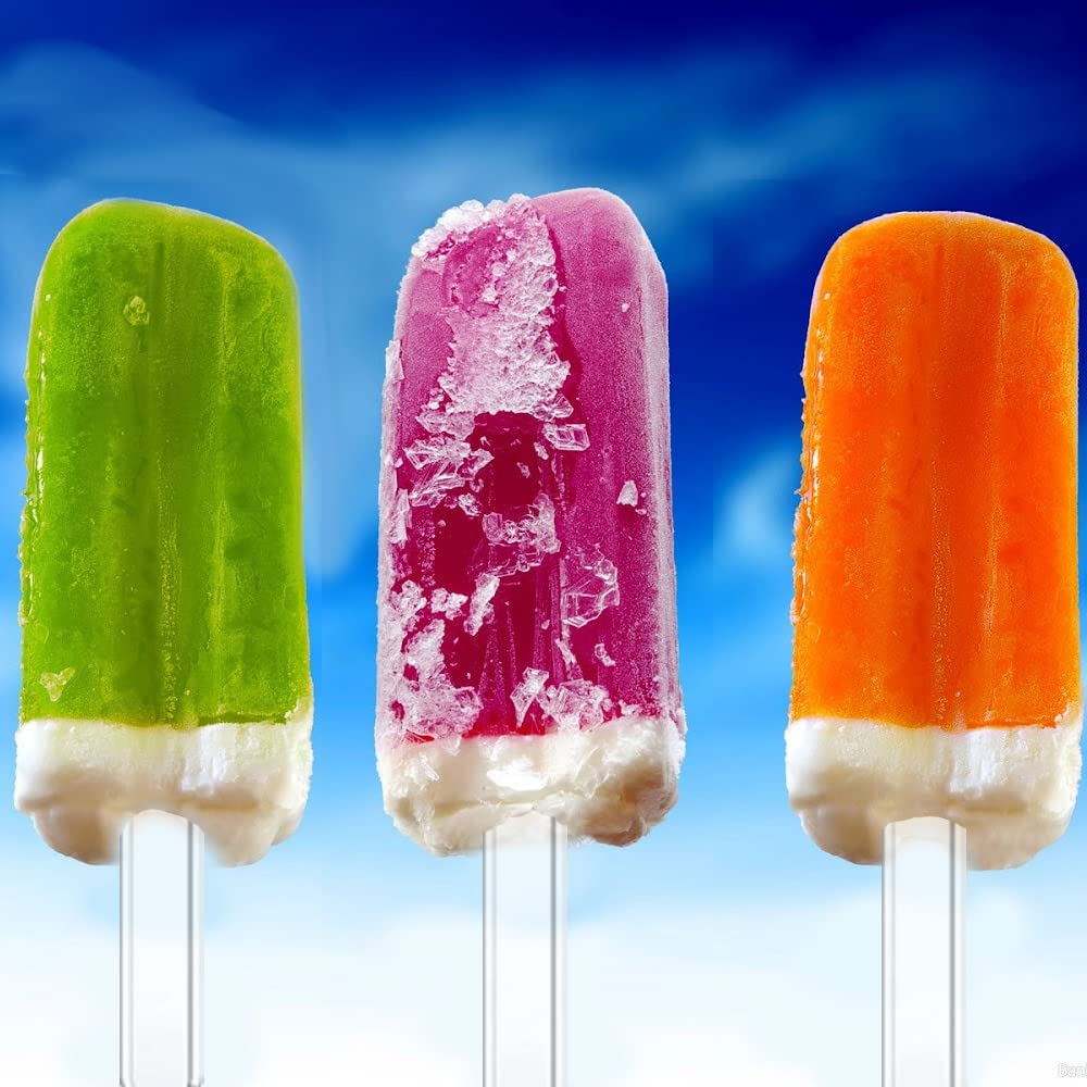 50 Pieces Acrylic Popsicle Stick 4.5'' Cakesicle Sticks Reusable Mirror Ice Cream Sticks Transparent Ice Pop Sticks Clear Acryli