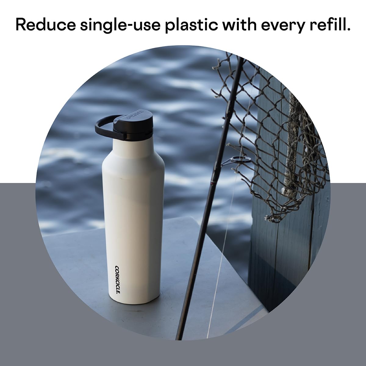 Corkcicle Sport Canteen Insulated Tumbler, Hammerhead, 20 Oz - Reusable Water Bottle Keeps Beverages Cold For 25 Hours & Hot 12