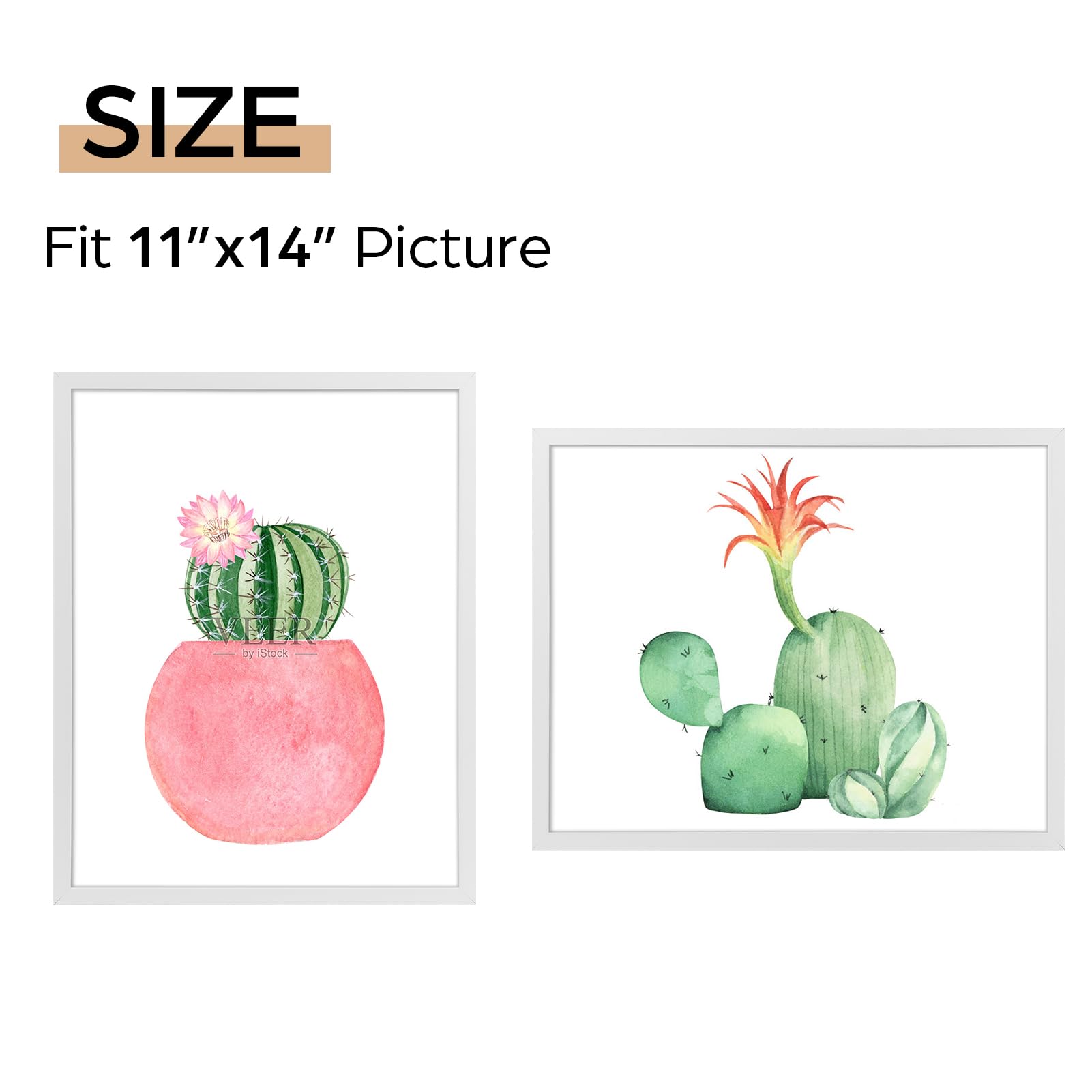 Giftgarden 11x14 Picture Frame White, 11 by 14 Thin Photo Frame for Wall Tabletop Display, Single