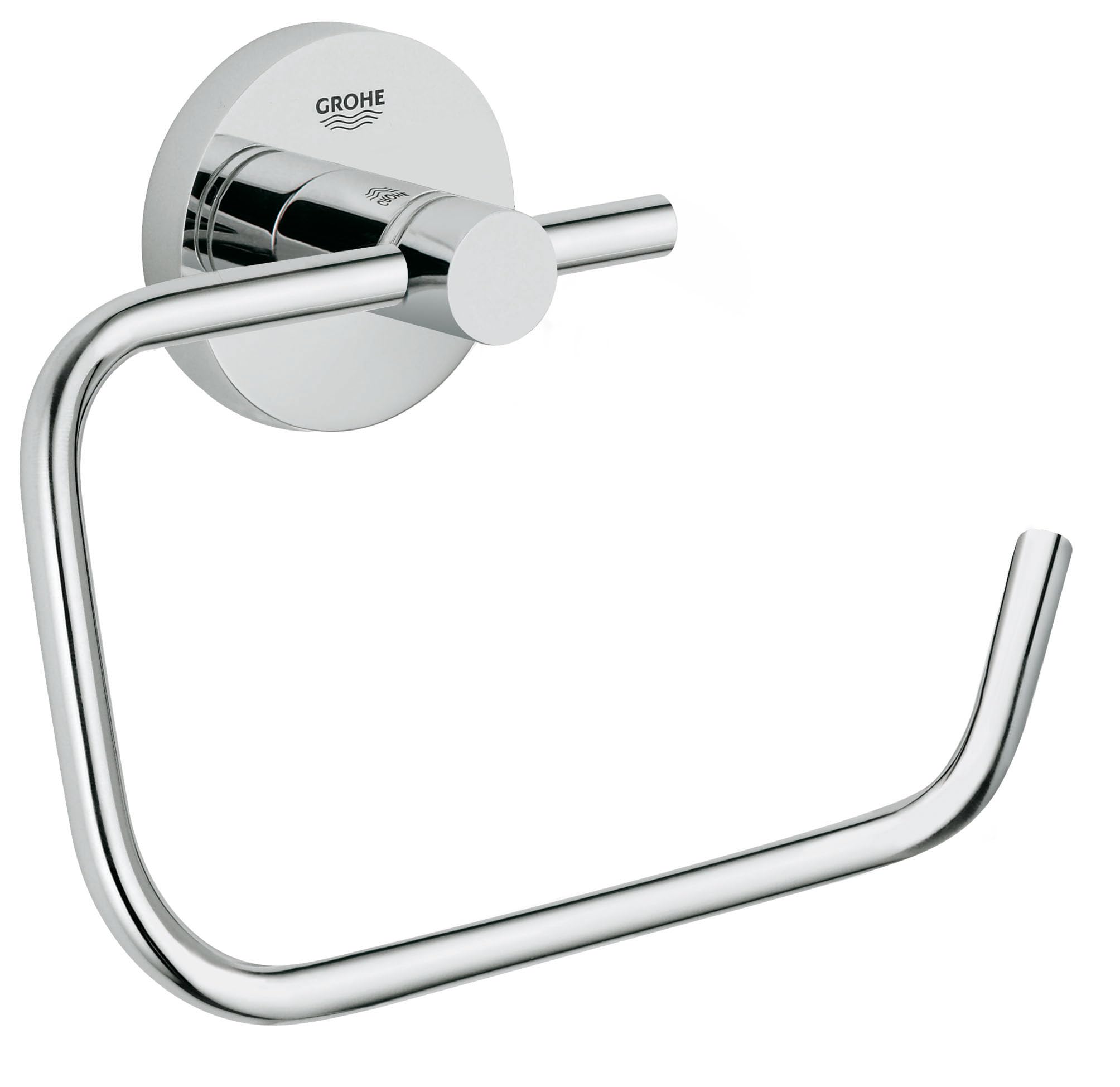Grohe 40689001 Essentials Wall-Mounted Toilet Paper Holder, Starlight Chrome