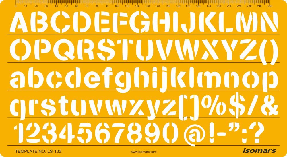 Isomars Lettering Stencil  103
