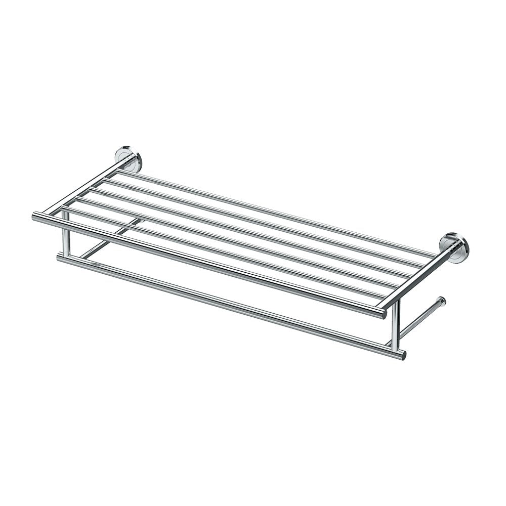 Gatco 4247 Latitude Ii Rack With Towel Bar, 24 Inch, Chrome