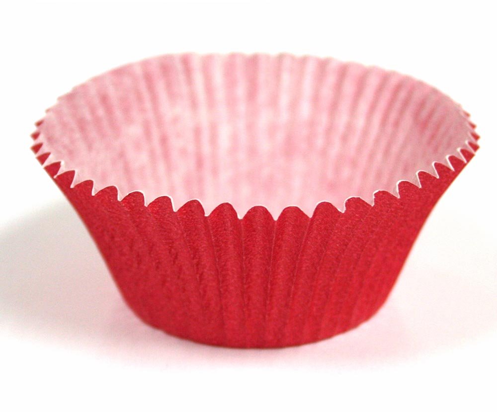 Cupcake Creations 32 Count Cupcake Baking Papers, Red