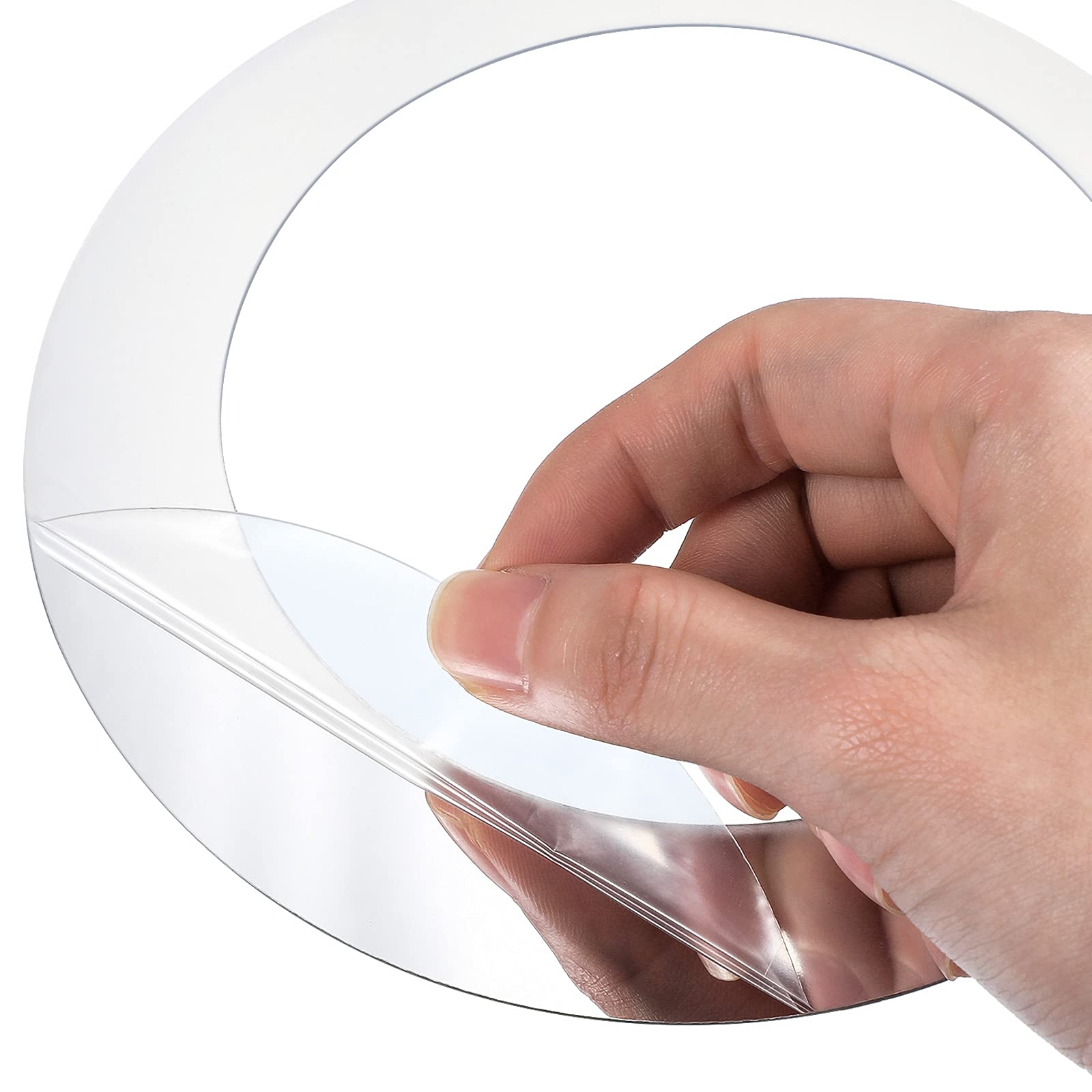 Removable Wall Mirror Sticker Decal Acrylic Setting for Home Living Room Bedroom Decor  1.5-13.5 cm  32 Pieces (Silver)