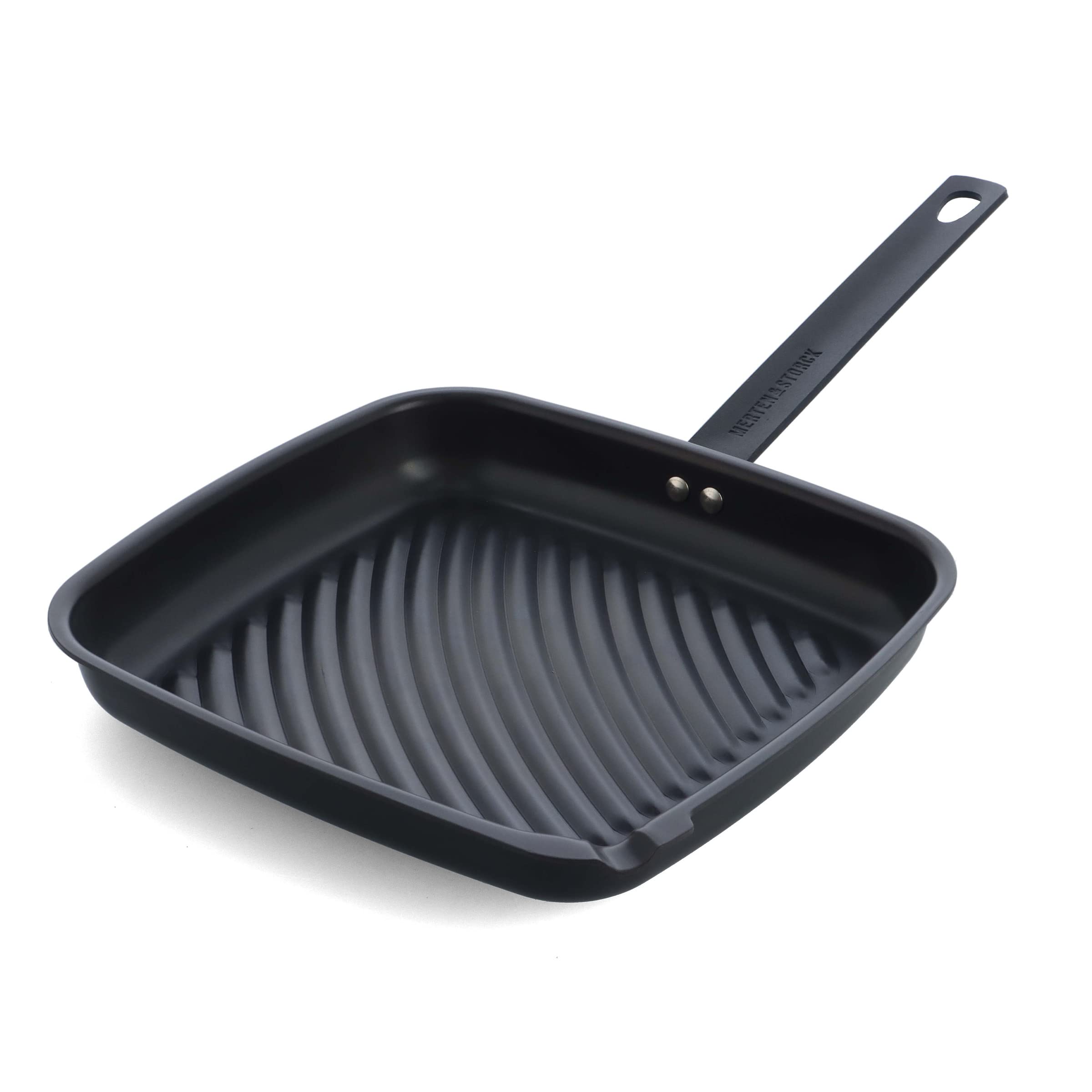 Merten & Storck Pre-Seasoned Carbon Steel Square Grill Pan, Cast Iron, Lightweight And Durable, Sear Grill Broil Fry, Indoor Out