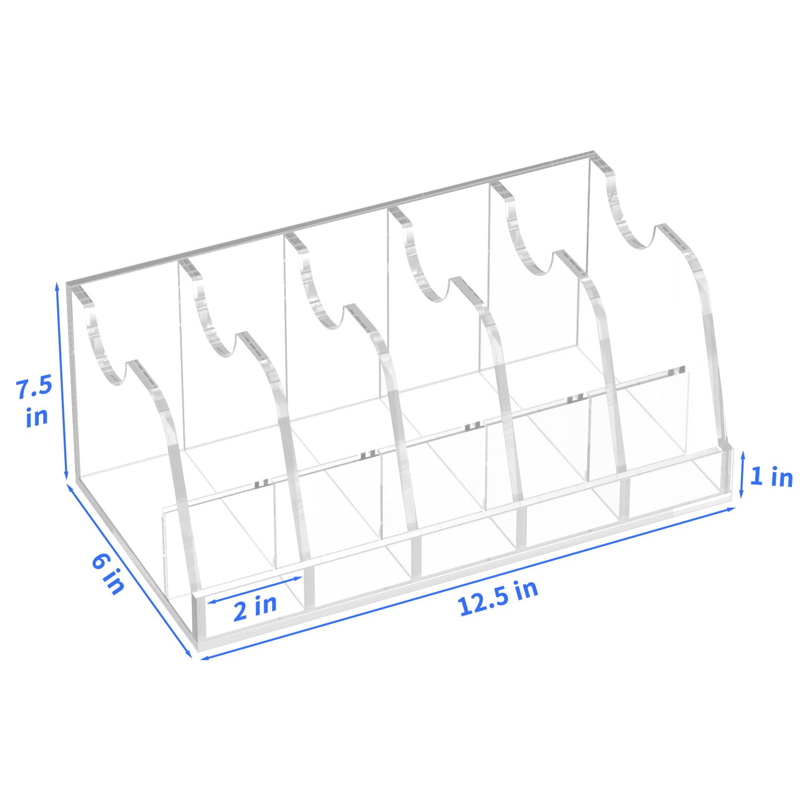 Niubee Belt Organizer, Acrylic Belt Storage Holder For The Closet And Drawer, 5 Compartments Belt Box With Display Stand