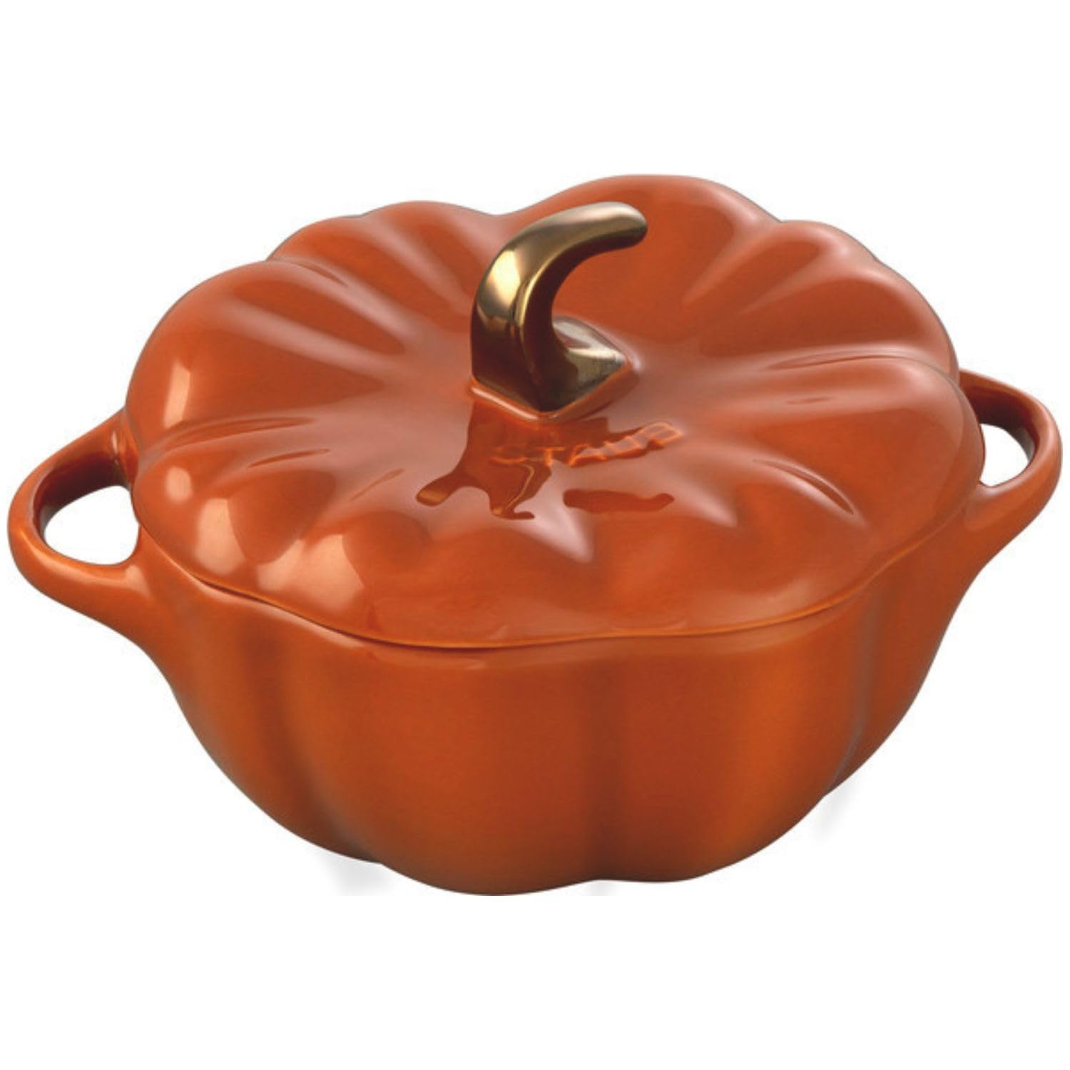 staub La Cocotte Special Shape 40511554 Pumpkin Cocotte Cinnamon, 5.9 inches (15 cm), 0.2 fl oz (0.68 ml), Ceramic, Heat Resist
